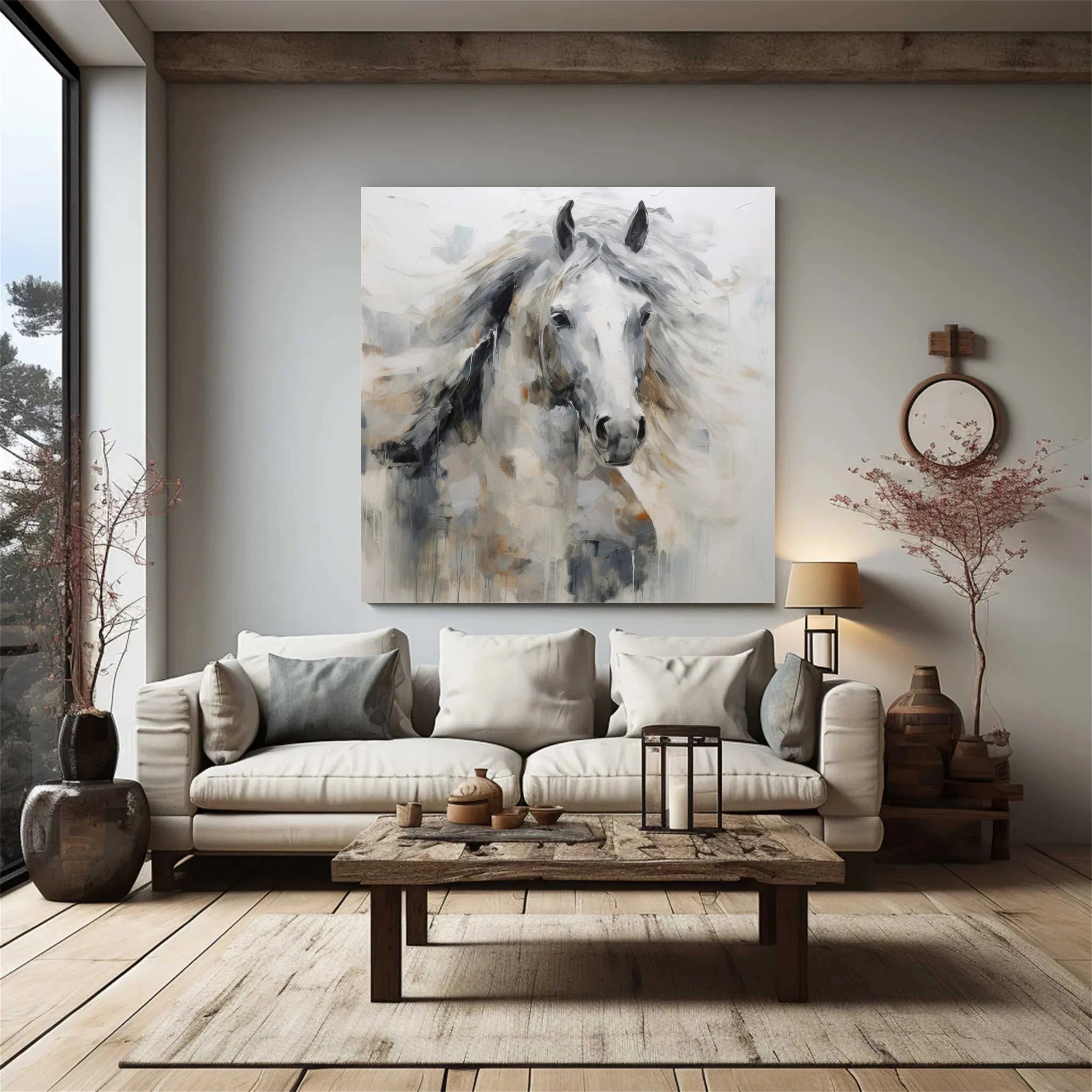 Colorful Horse Abstract Animal Wall Art #AM008