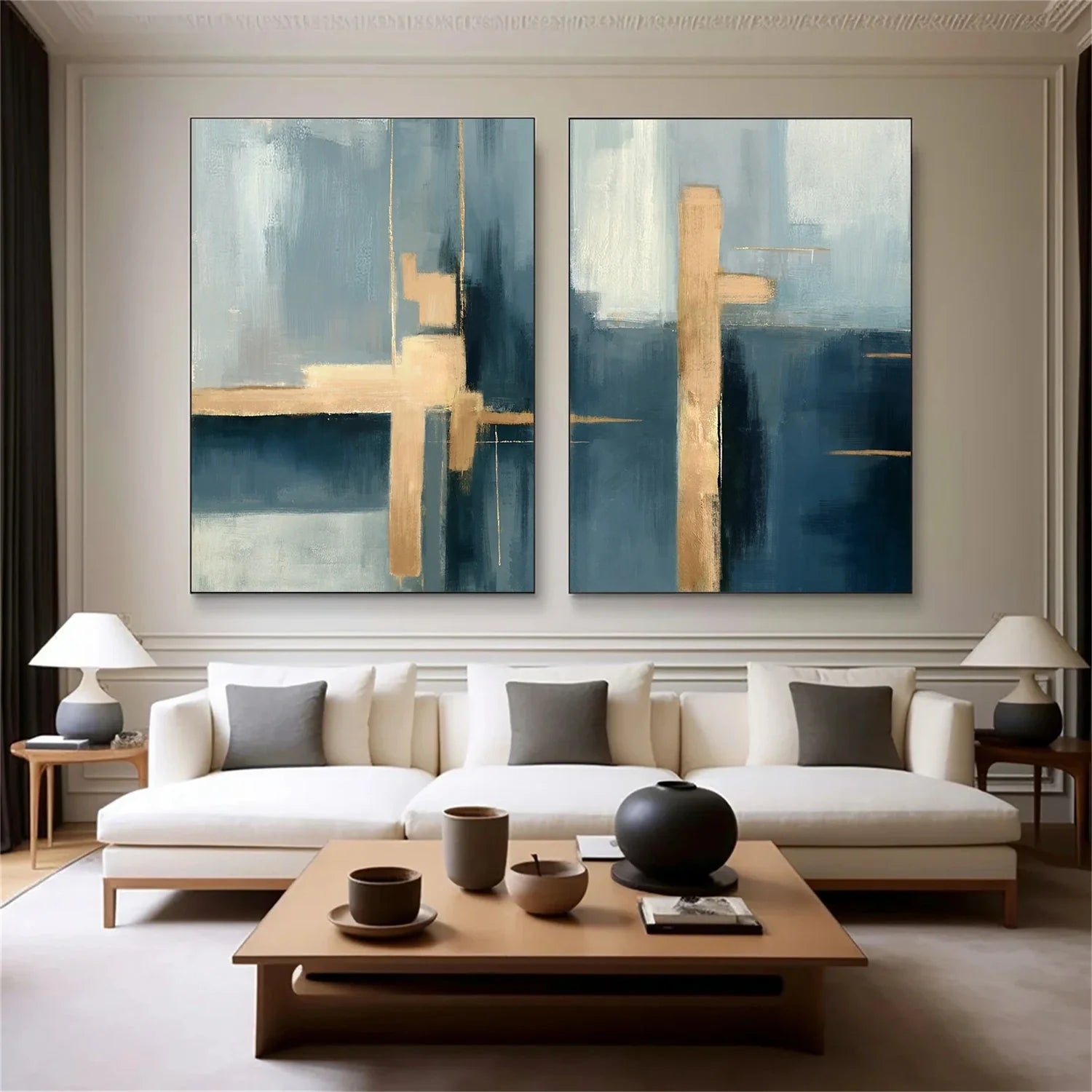 Abstract Set of 2 Canvas Art #WA589