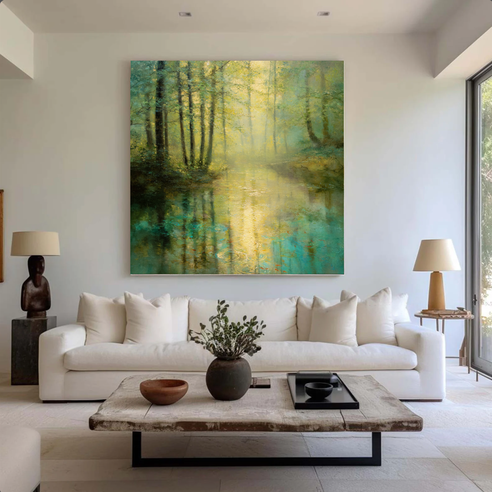 Impressionist Landscape Wall Art for Modern Home Decor #FT329