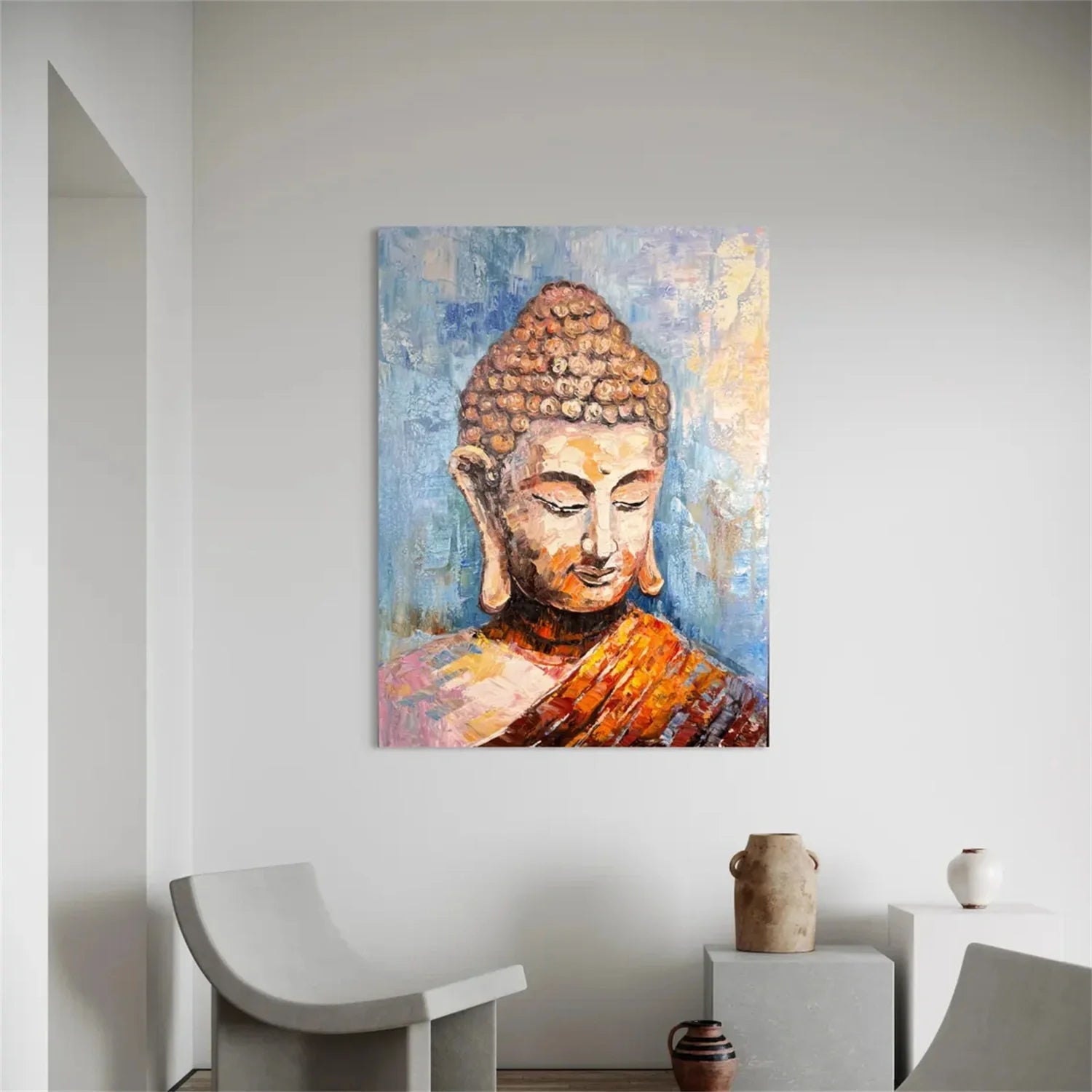 Abstract Buddha Portrait Painting #AB020
