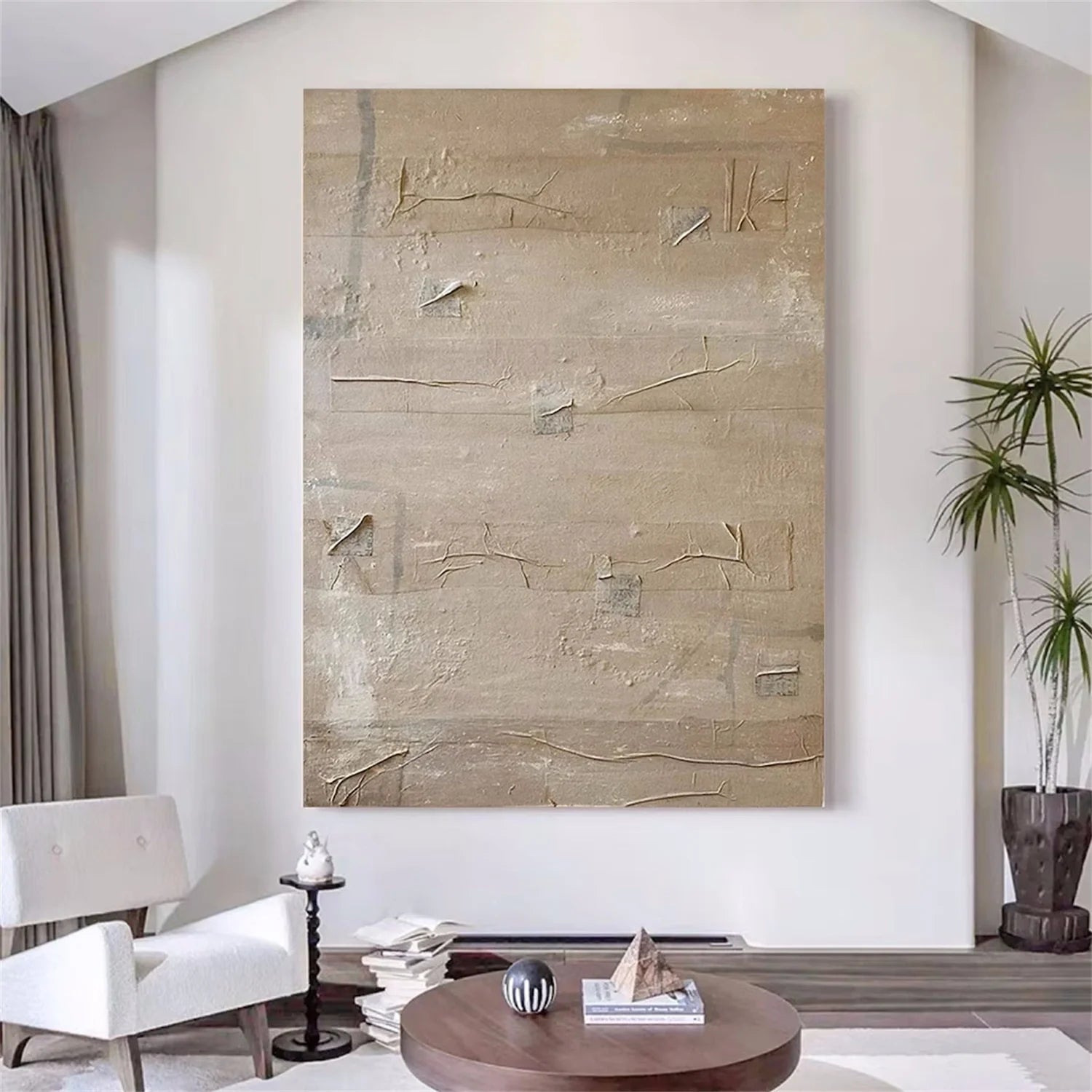 Minimalist Brown & Beige Art #MB005