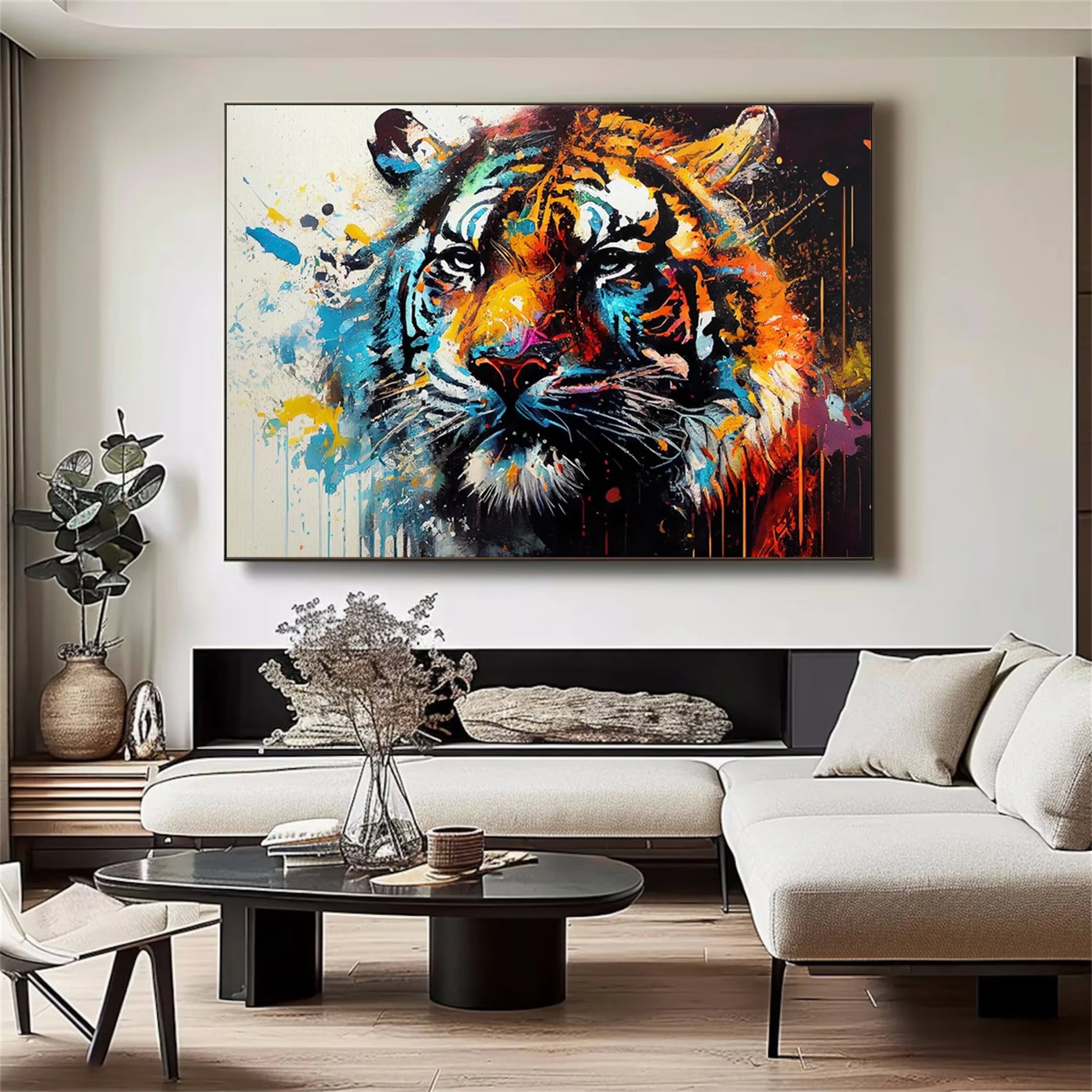 Colorful Abstract Animal Wall Art #AM085