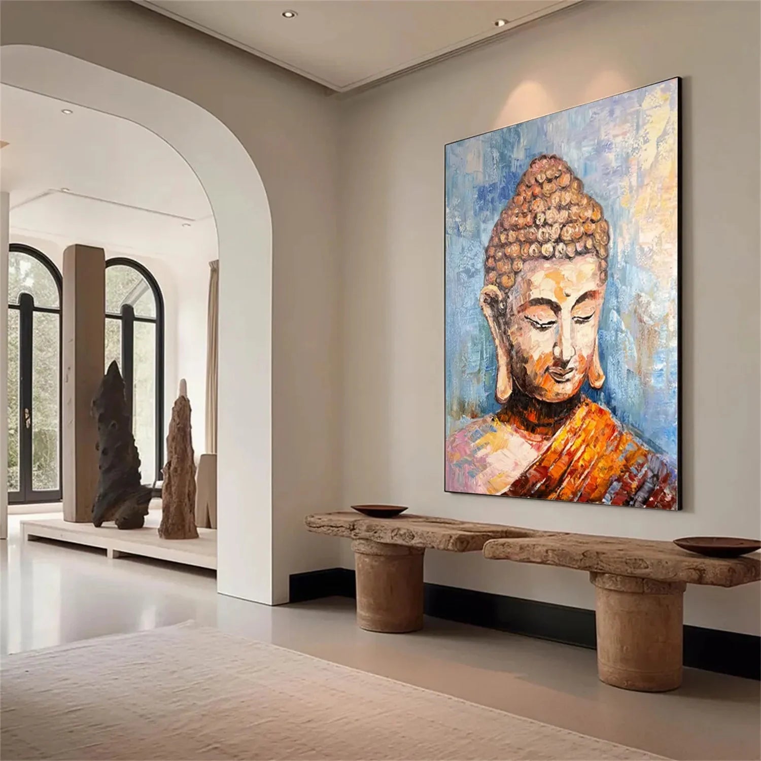 Abstract Buddha Portrait Painting #AB020