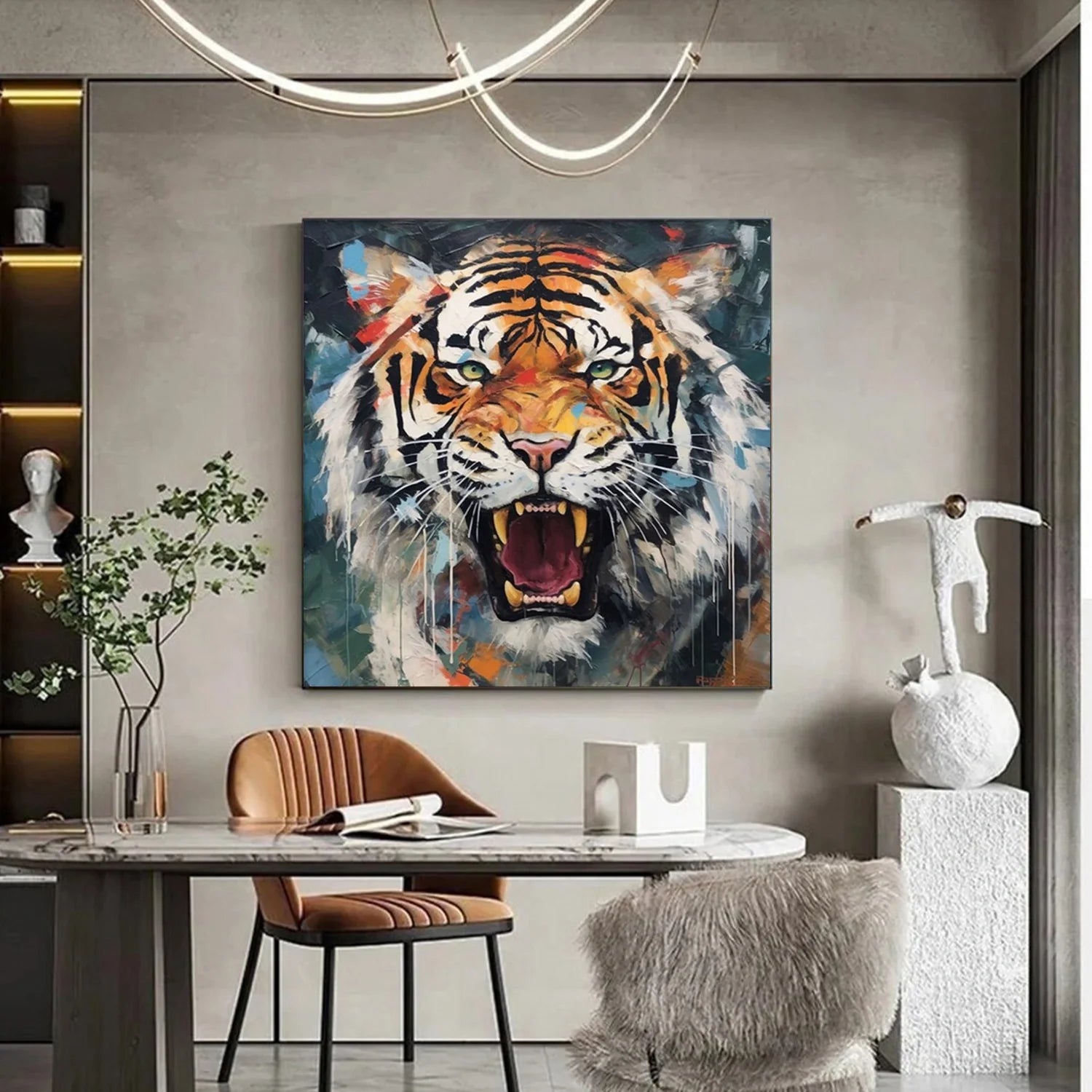 Colorful Abstract Animal Wall Art #AM082