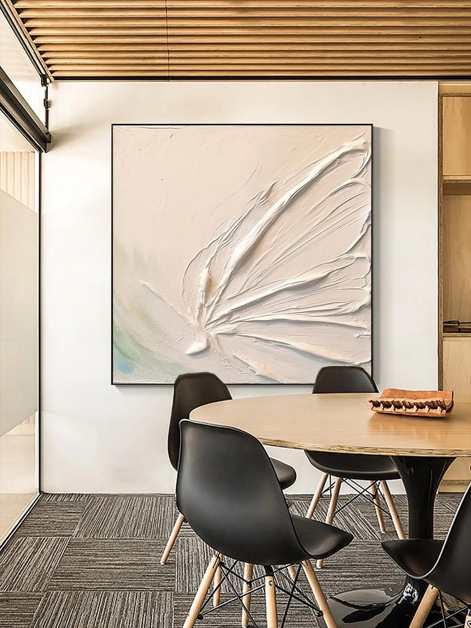 Beige Minimalistic Textured Art #MD214