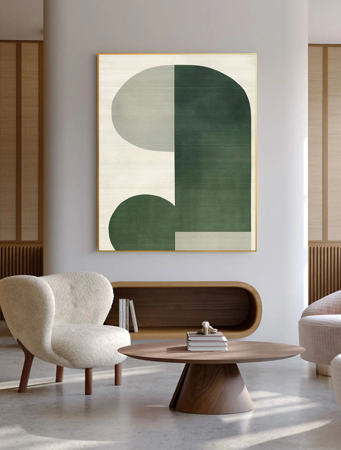 Green Abstract Art Painting #WA451