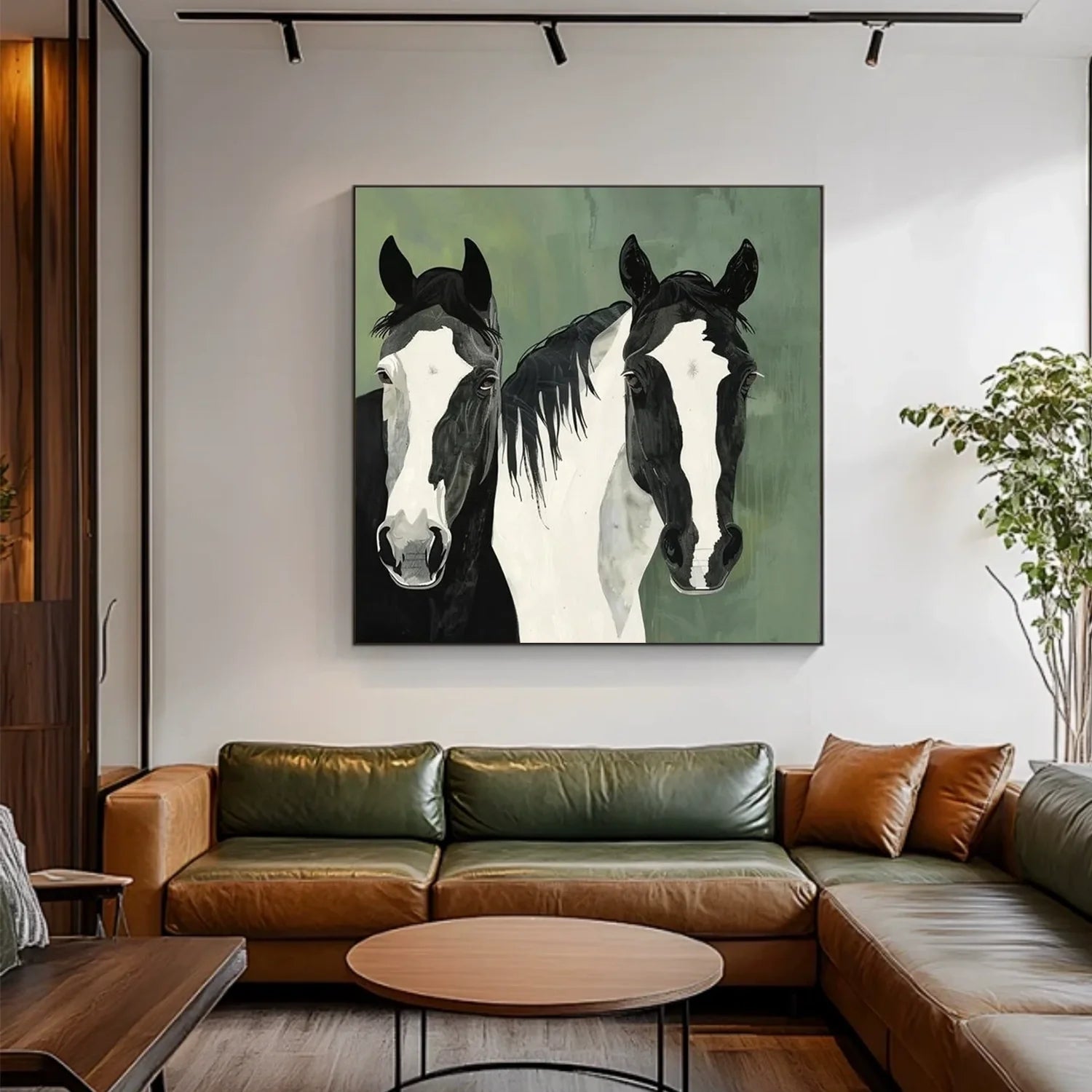 Abstract Animal Horse Wall Art #AM136