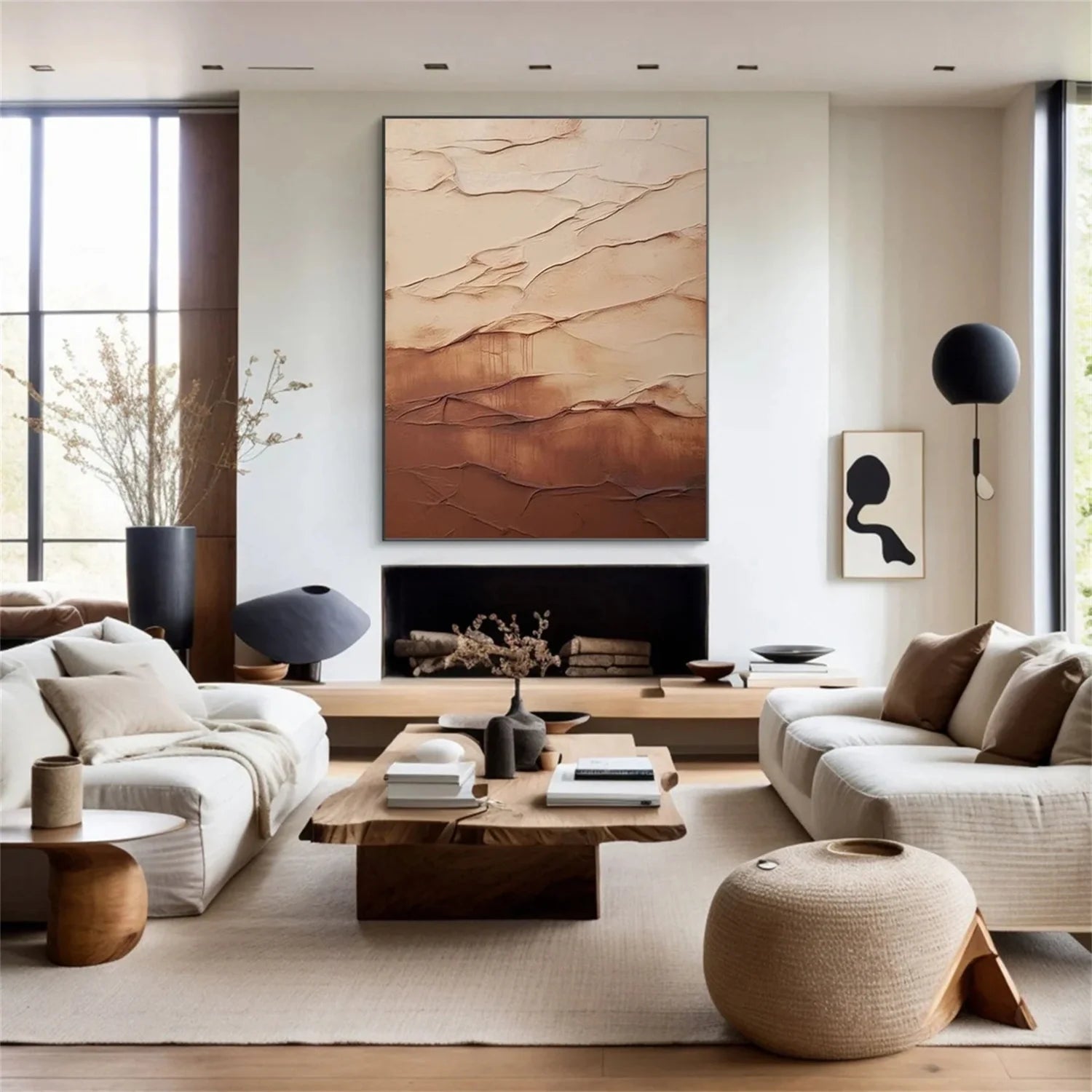 Minimalist Brown & Beige Art #MB029