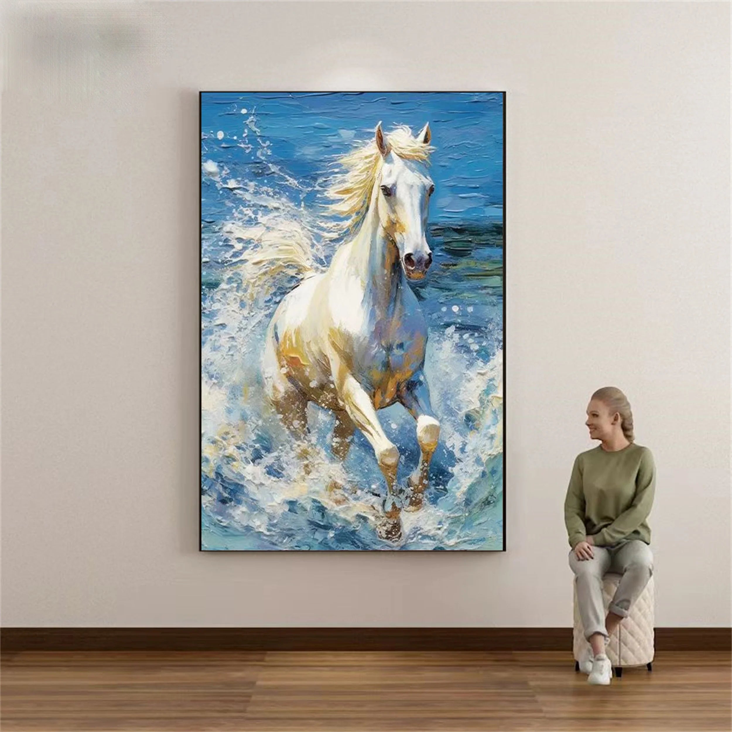 Colorful Horse Abstract Animal Wall Art #AM030