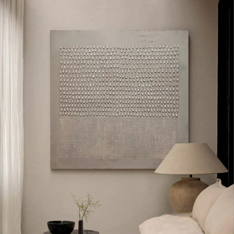 Textured Wabi-Sabi Abstract Brown Wall Art Installation, Brown Abstract Canvas Wall Decoration