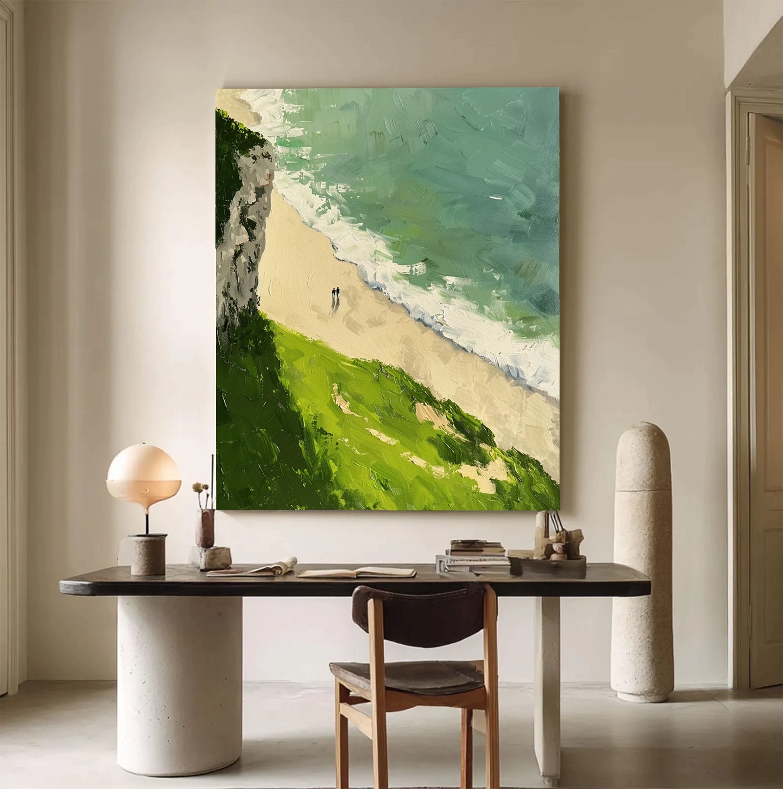 Abstract Green Ocean Wall Art #SK613