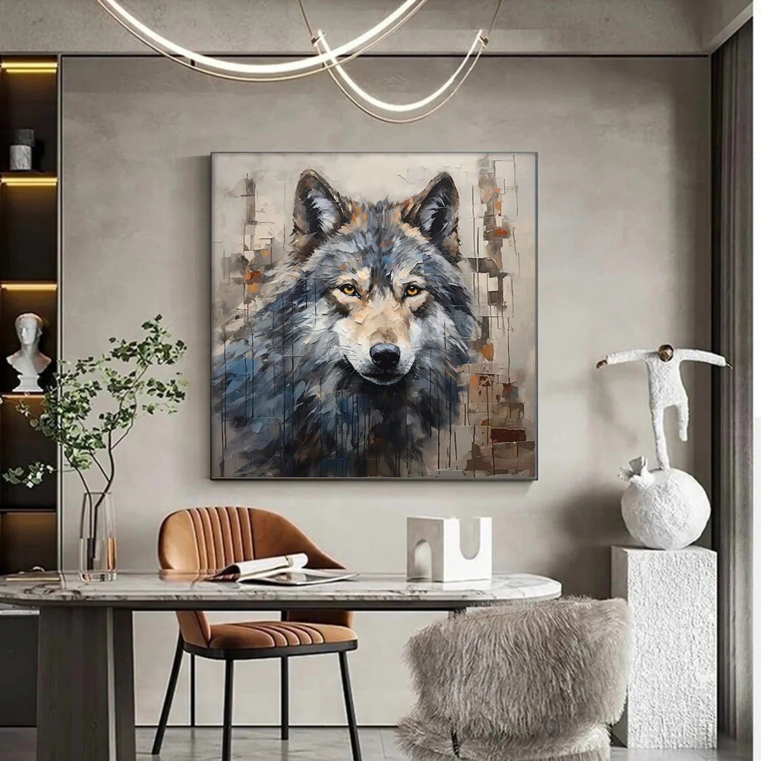 Colorful Abstract Animal Wall Art #AM077