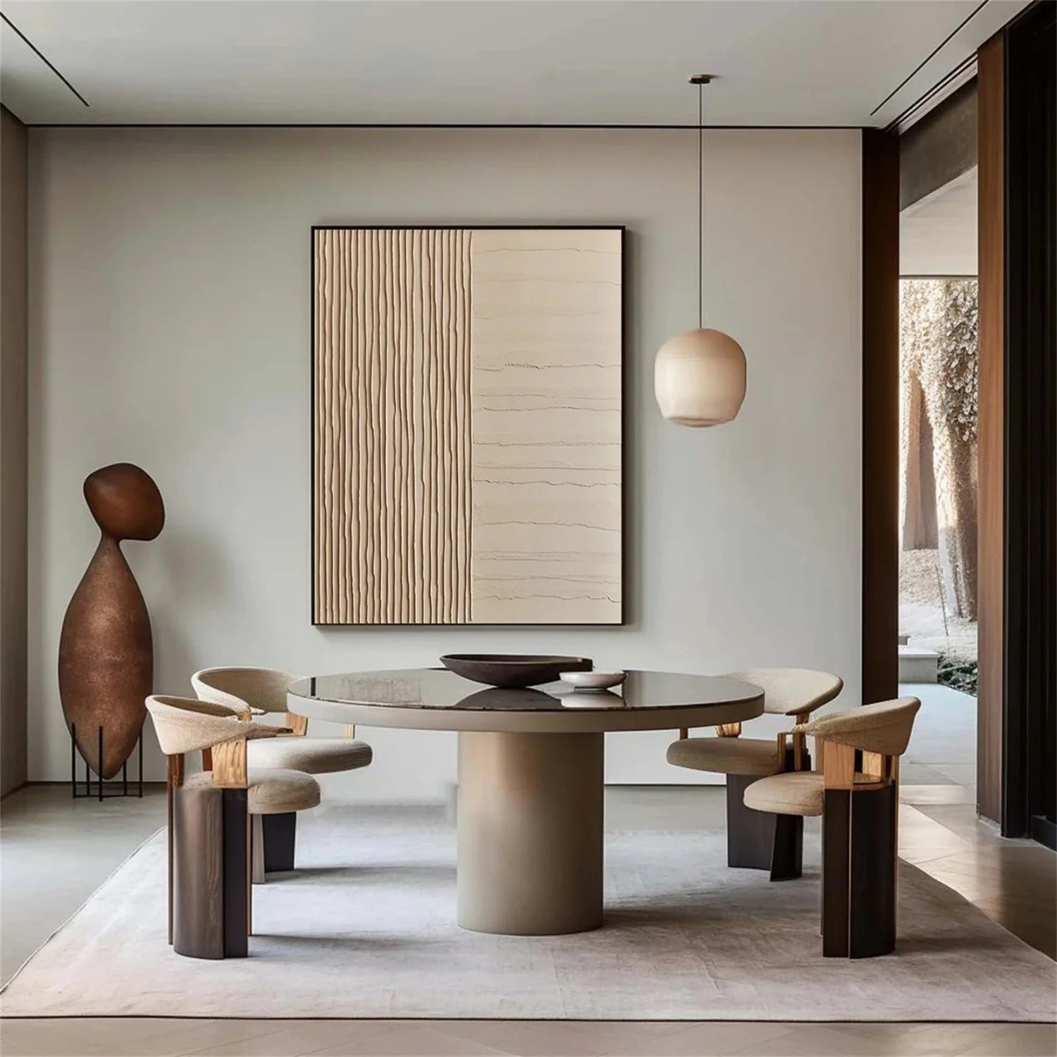 Minimalist Brown & Beige Art #MB011