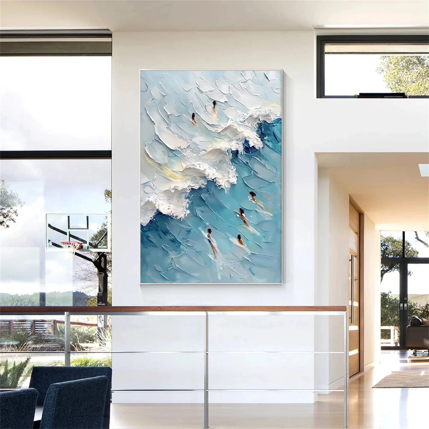 Swimming Sport Textured Wall Art #AS013