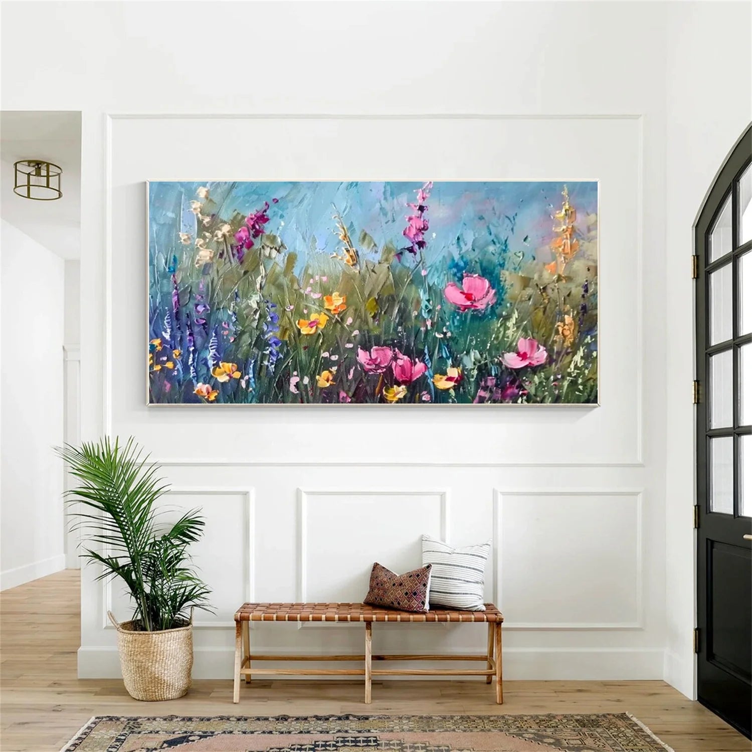 Colorful Flower Abstract Textured Wall Art #FT064