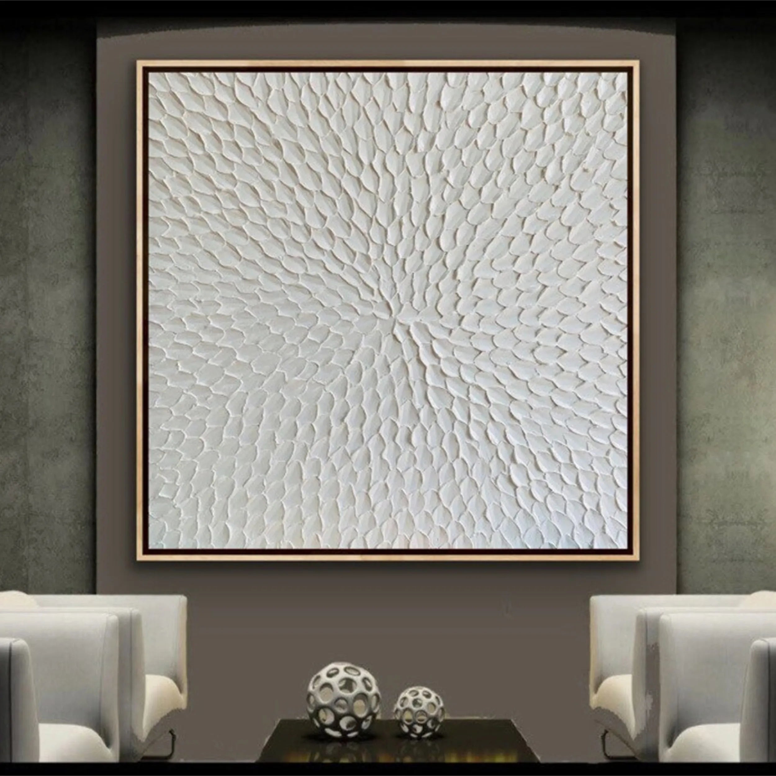 Flower & Tree Abstract Textured Wall Art #FT031