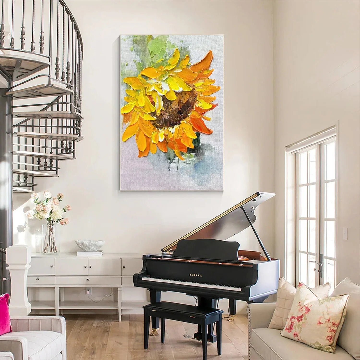 Flower & Tree Abstract_Textured Wall Art #FT122