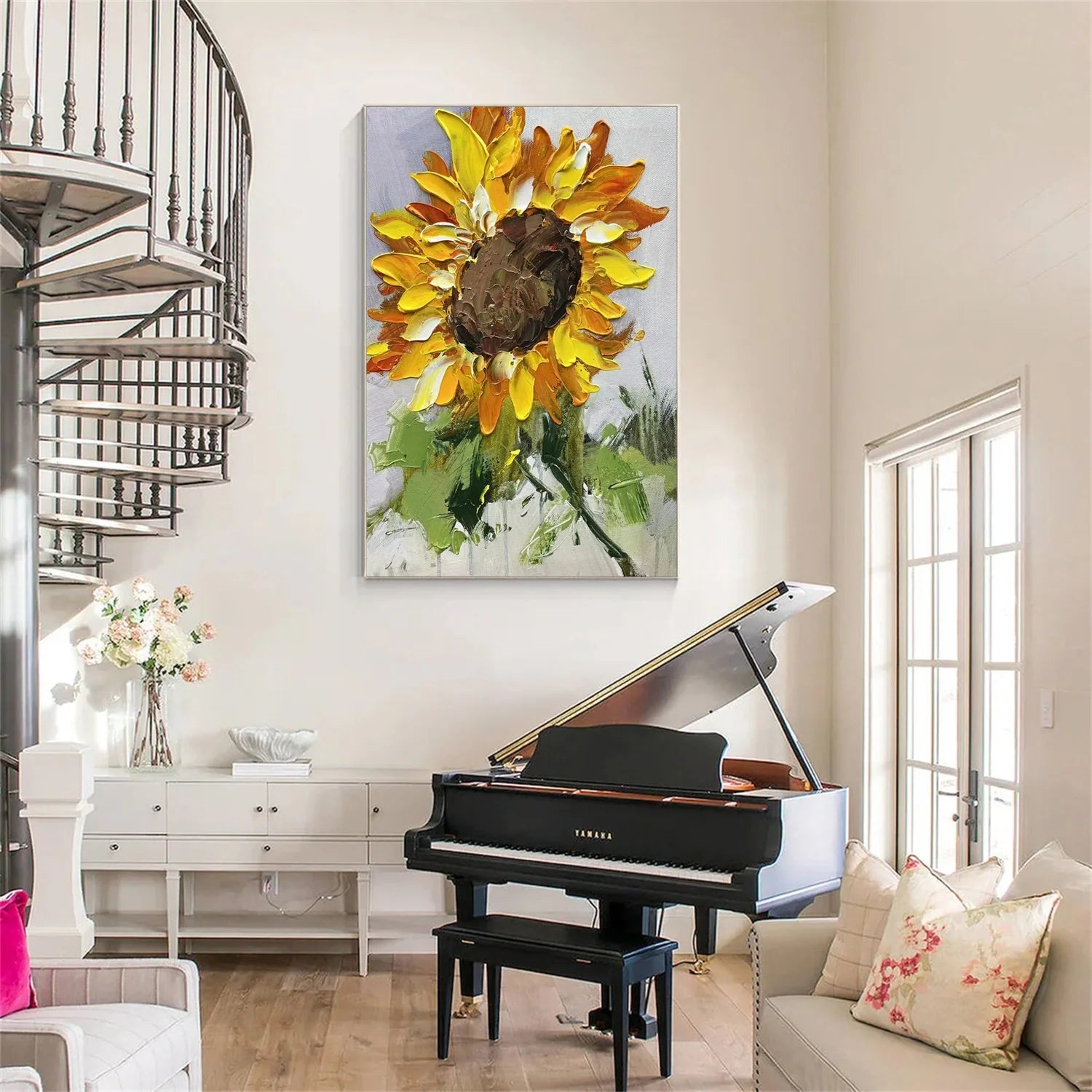 Flower & Tree Abstract_Textured Wall Art #FT123