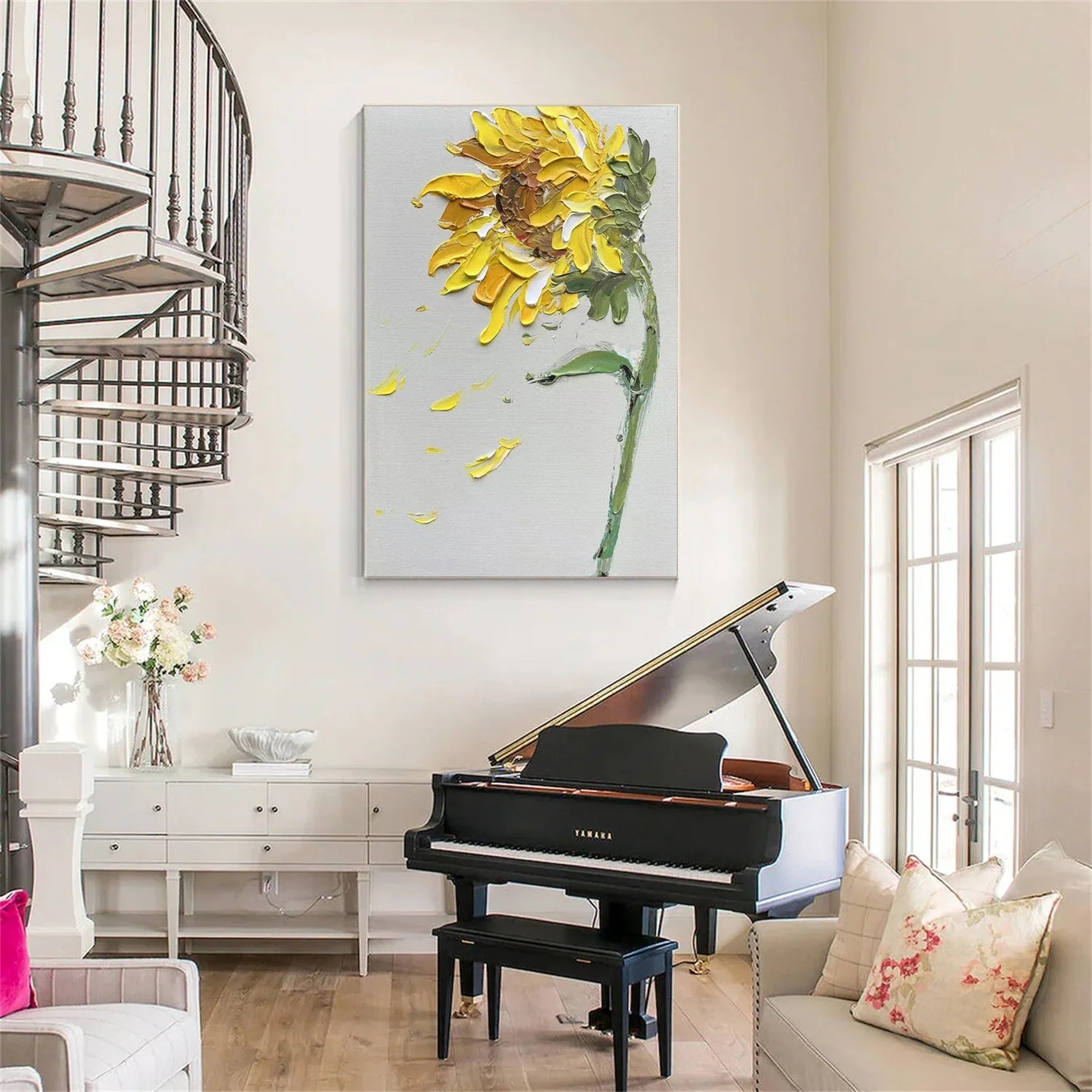 Flower & Tree Abstract_Textured Wall Art #FT124