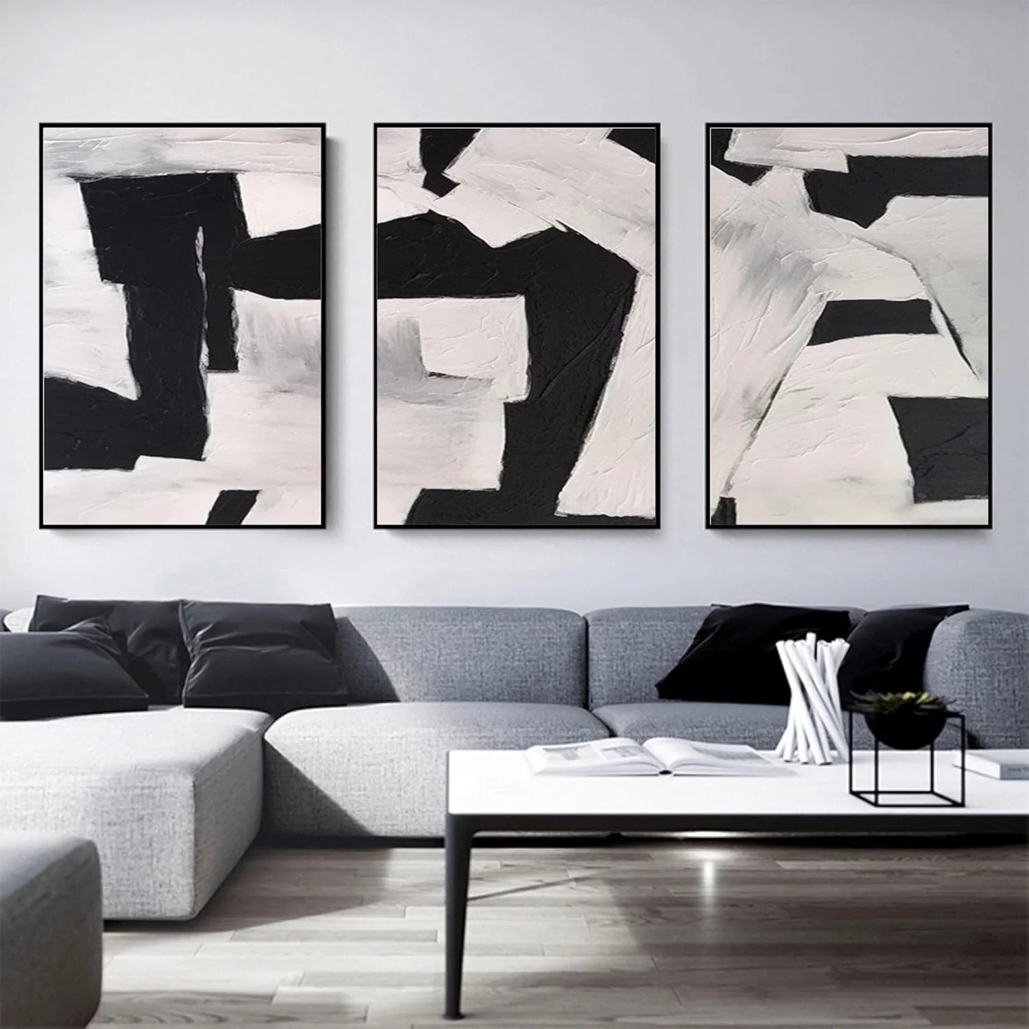 WABI SABI Abstract Tranquility Set of 3 #WA548