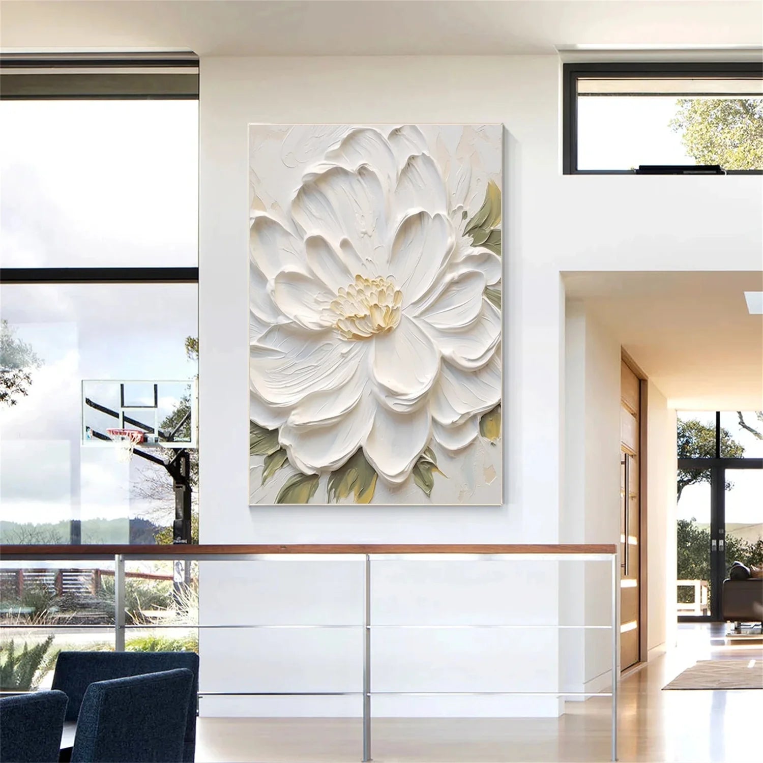 Flower & Tree Abstract Textured Wall Art #FT077