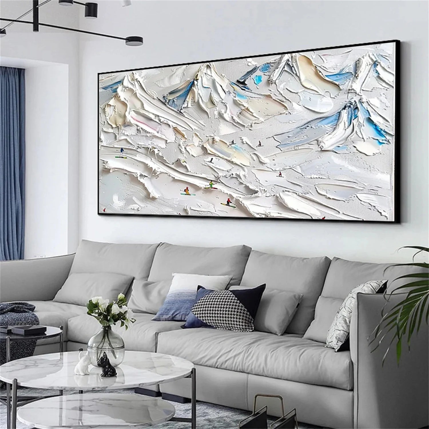 White Sport Art Minimalist Textured Wall Art #AS011