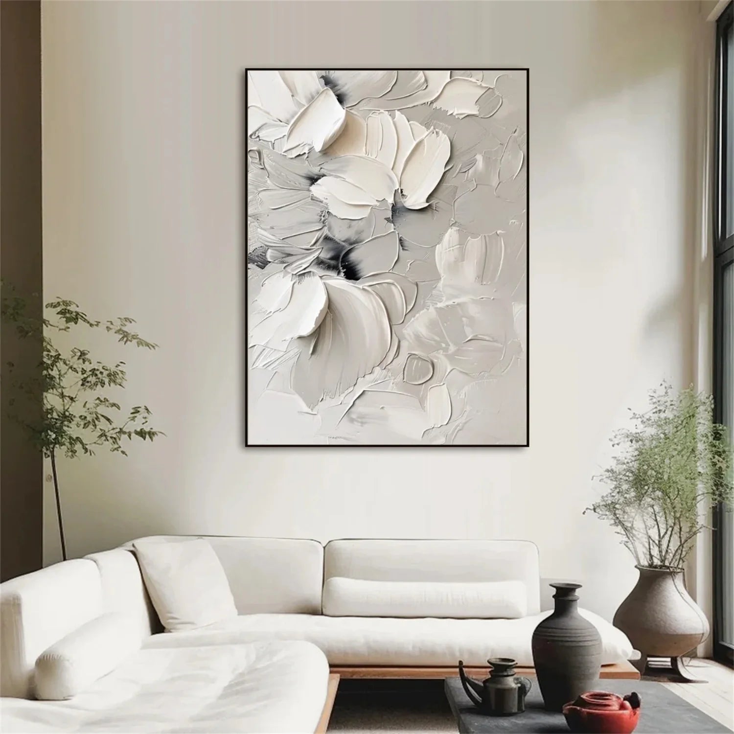 Flower & Tree Abstract Textured Wall Art #FT098