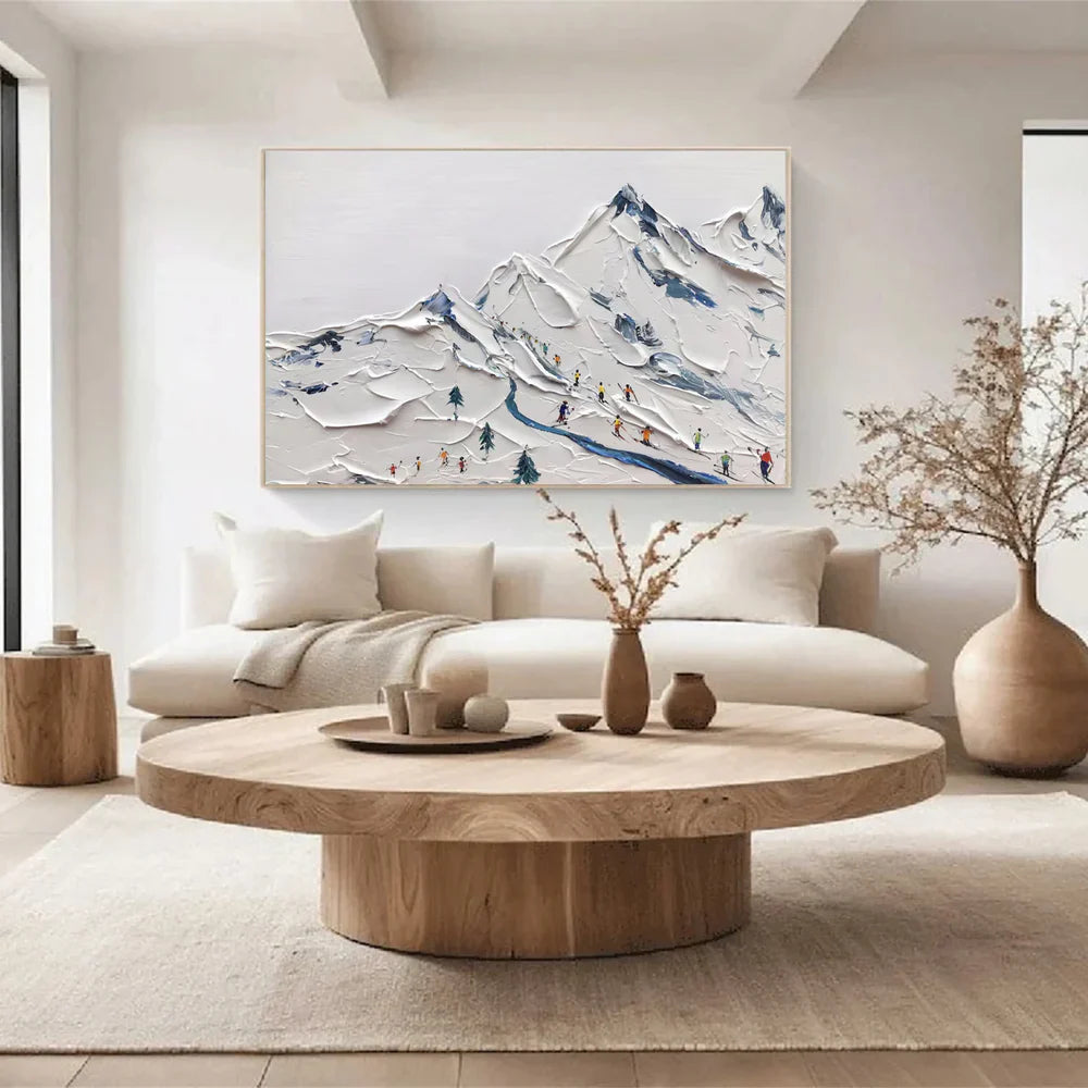 White Sport Art Minimalist Textured Wall Art #AS004