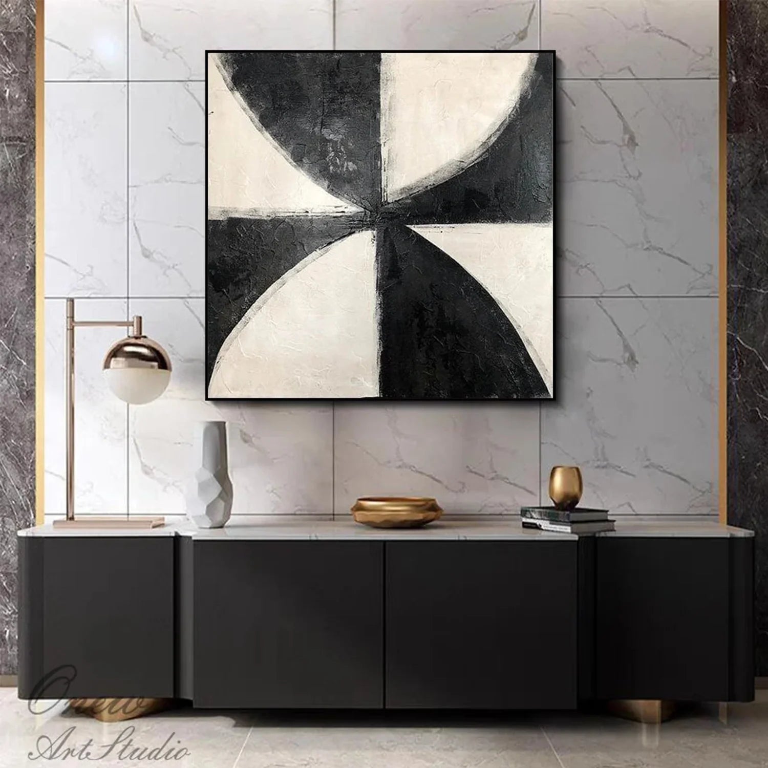 Black and White Minimalist_Canvas Art #MZ111