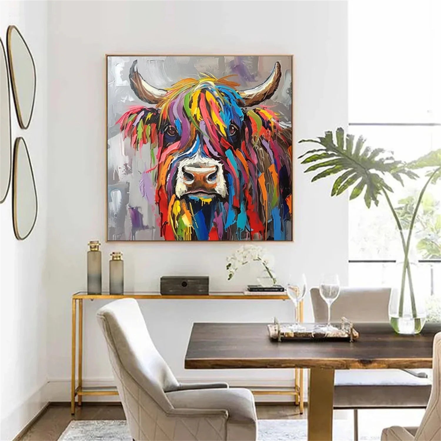 Colorful Abstract Animal Wall Art #AM089