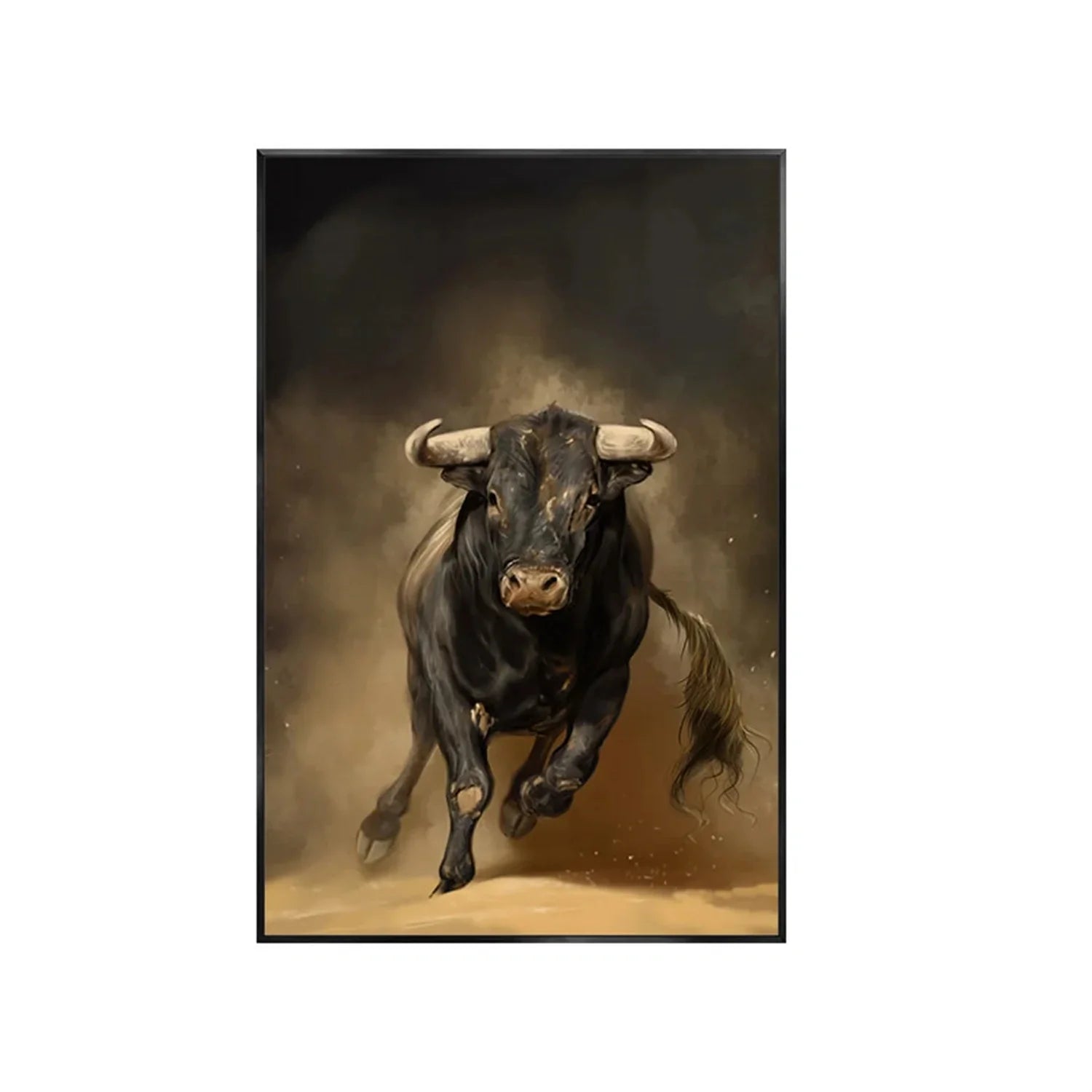 Black and Brown Abstract Animal Wall Art #AM057