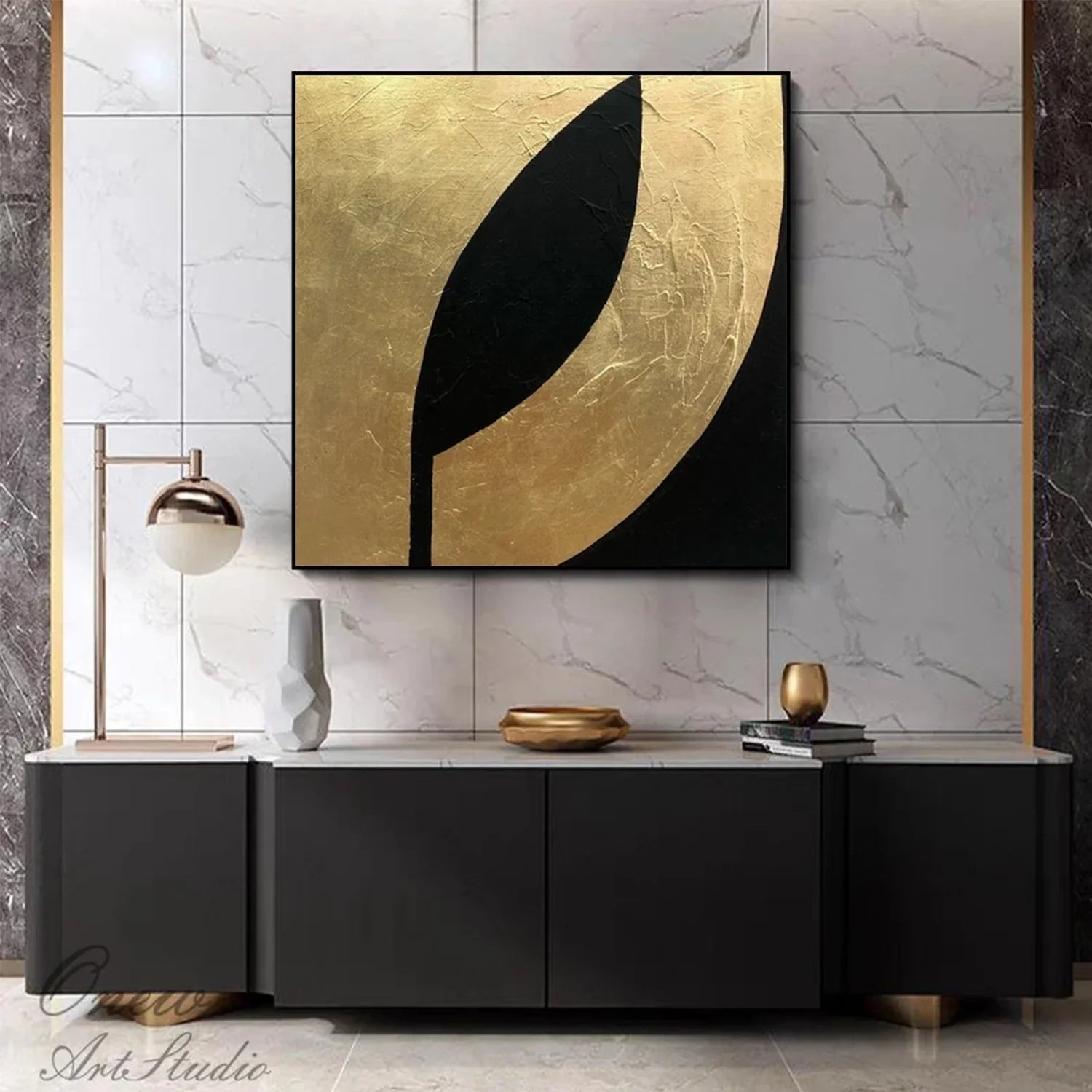 Black Minimalist_Canvas Art #MZ110