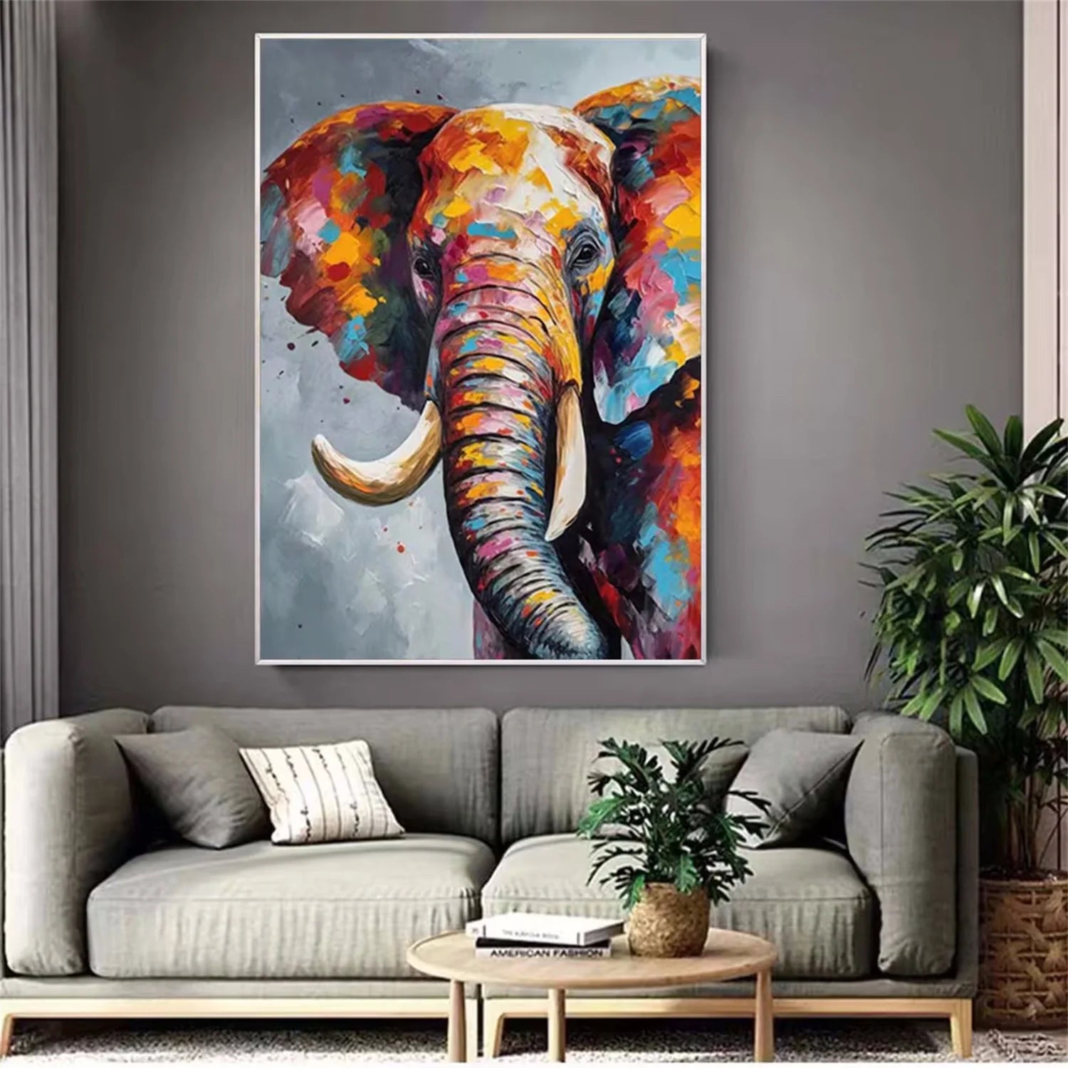 Colorful Abstract Animal Wall Art #AM092
