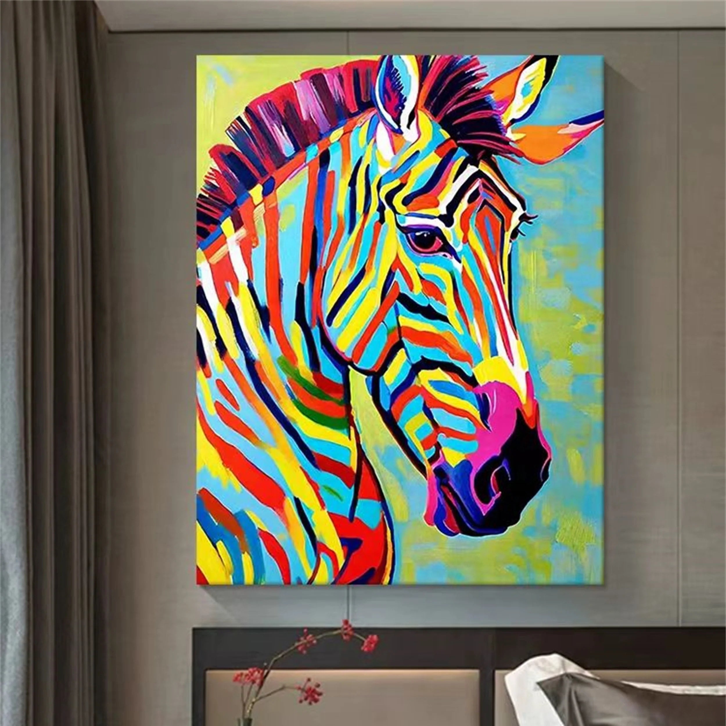 Colorful Horse Abstract Animal Wall Art #AM021