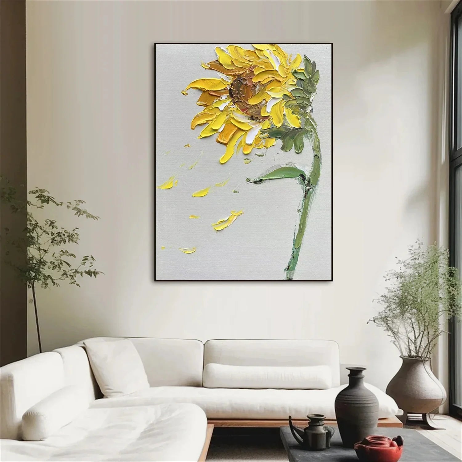 Flower & Tree Abstract_Textured Wall Art #FT124