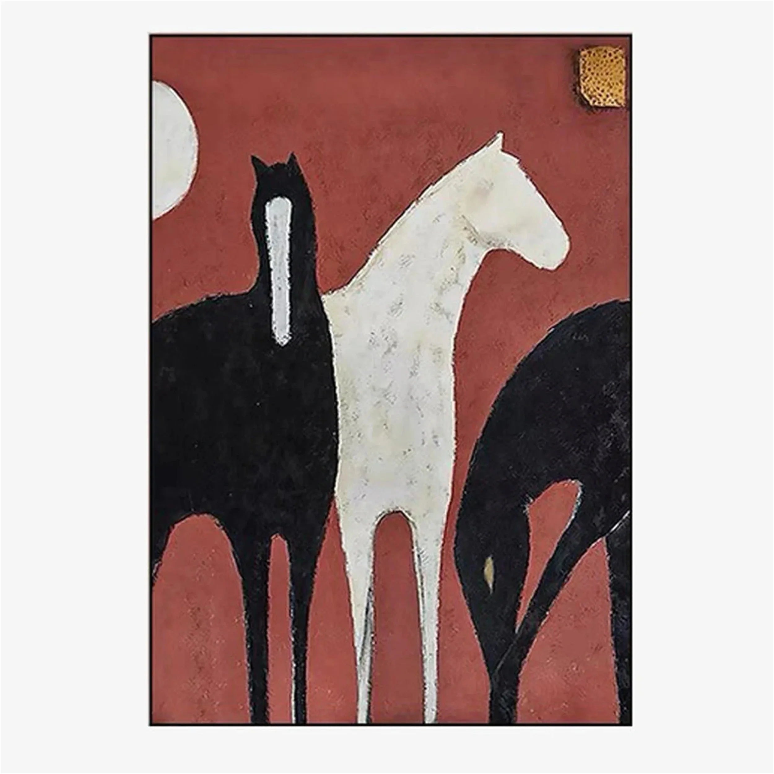 Colorful Horse Abstract Animal Wall Art #AM005