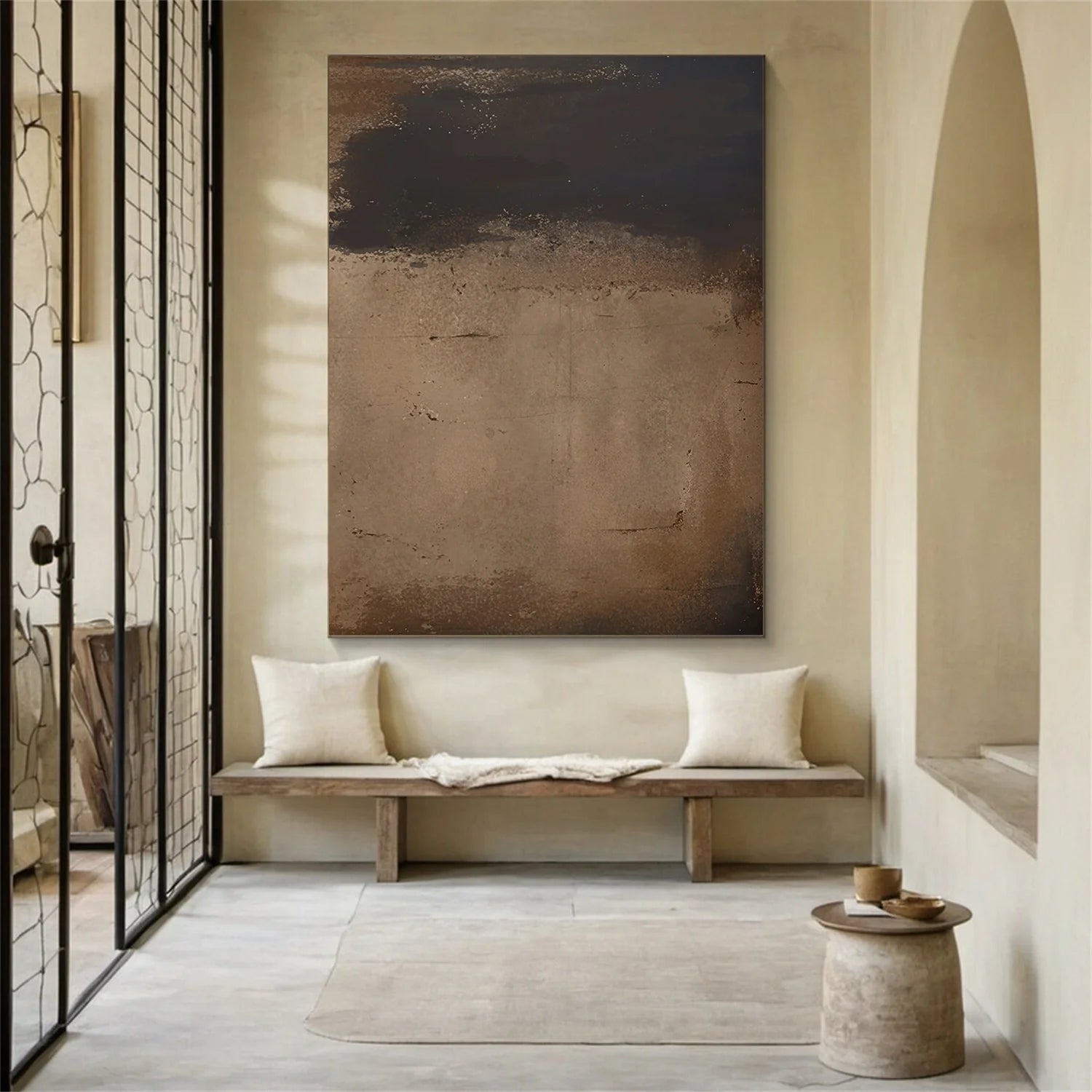 Beige and Brown Abstract Tranquility #WA520