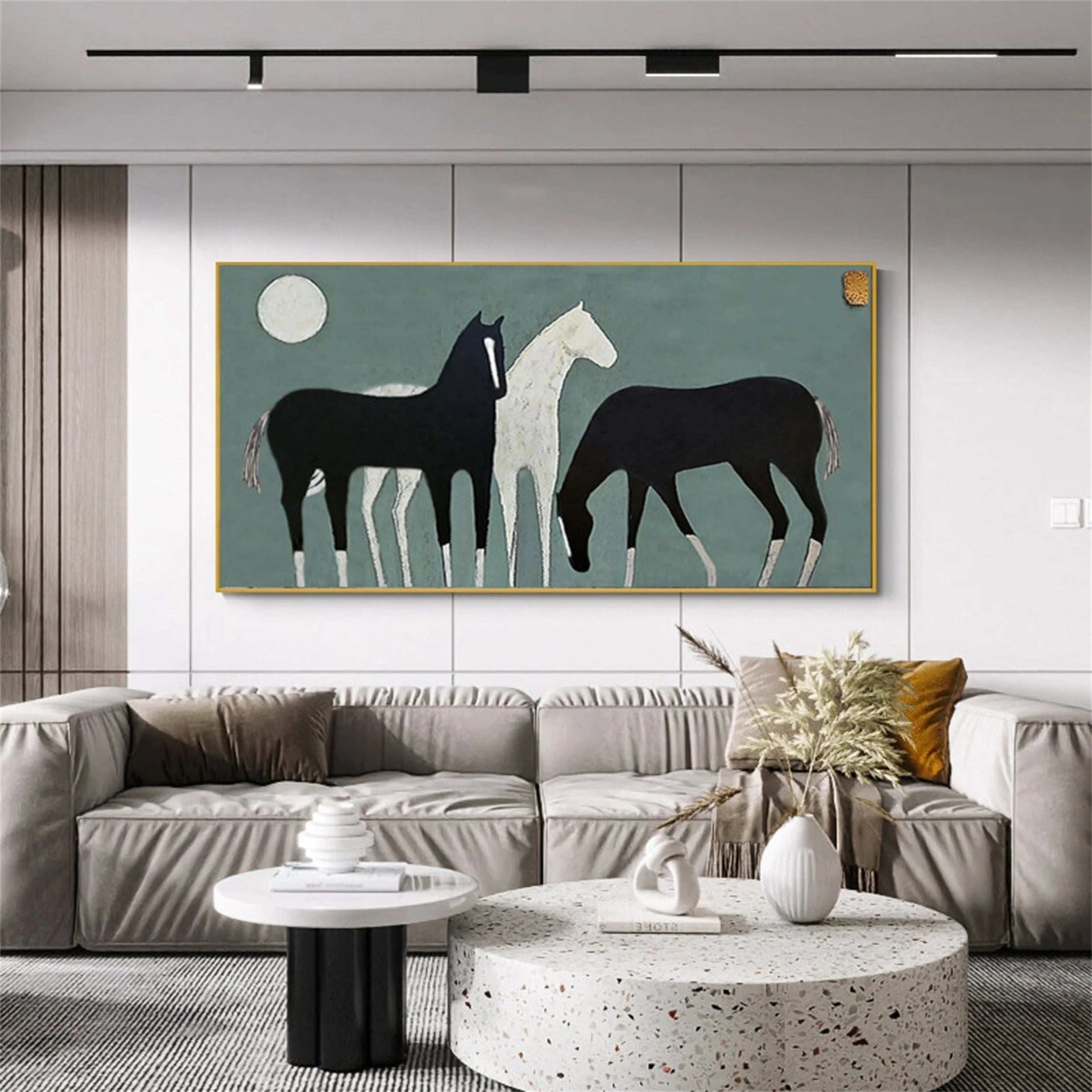 Colorful Horse Abstract Animal Wall Art #AM003