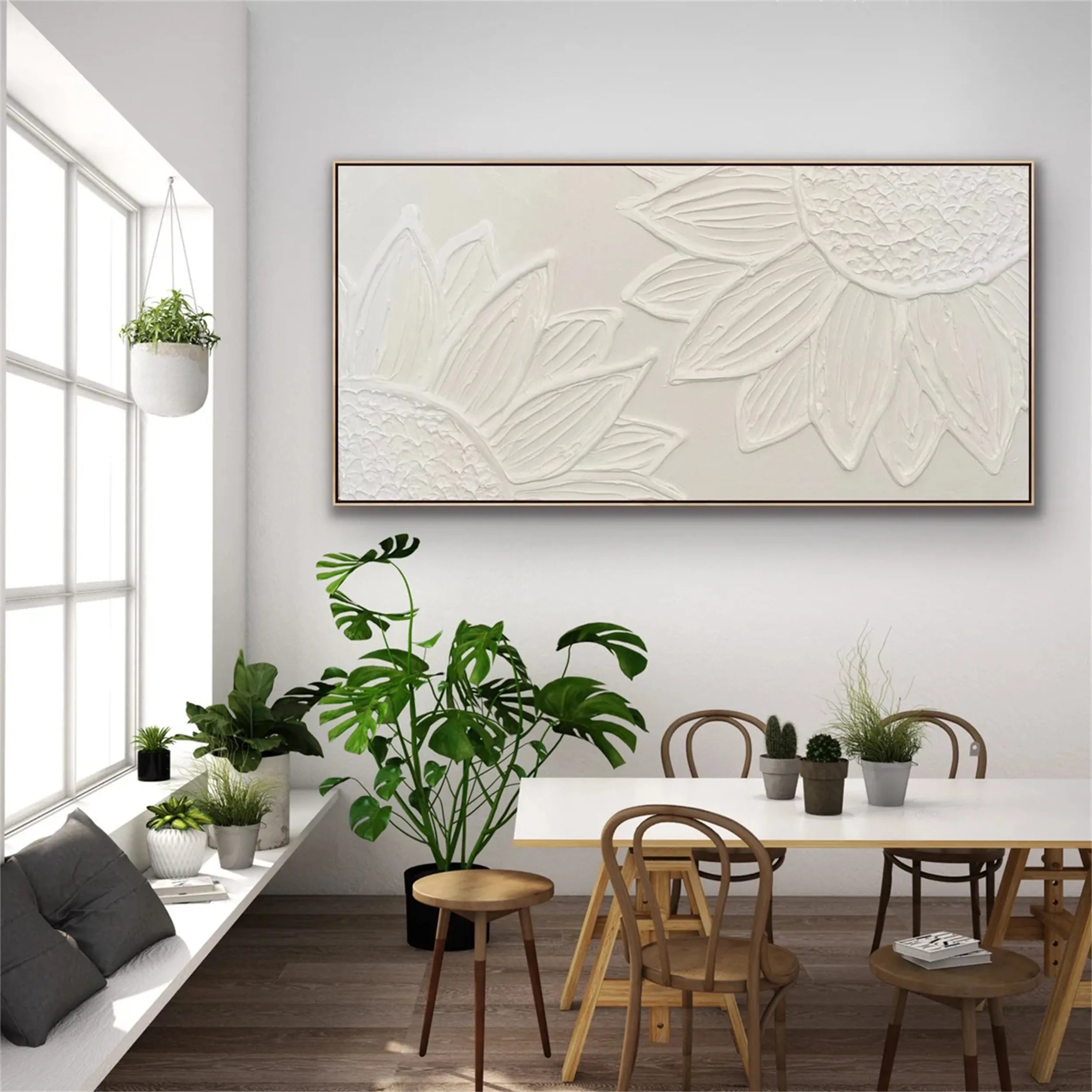 Flower & Tree Abstract Textured Wall Art #FT027