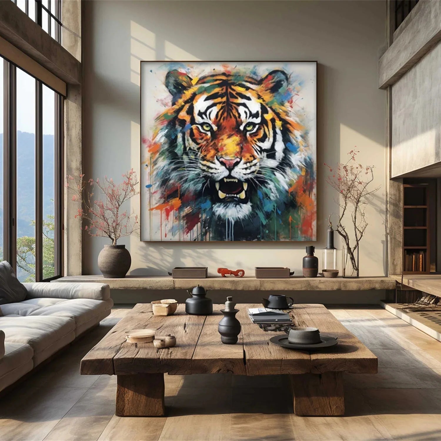 Colorful Abstract Animal Wall Art #AM084