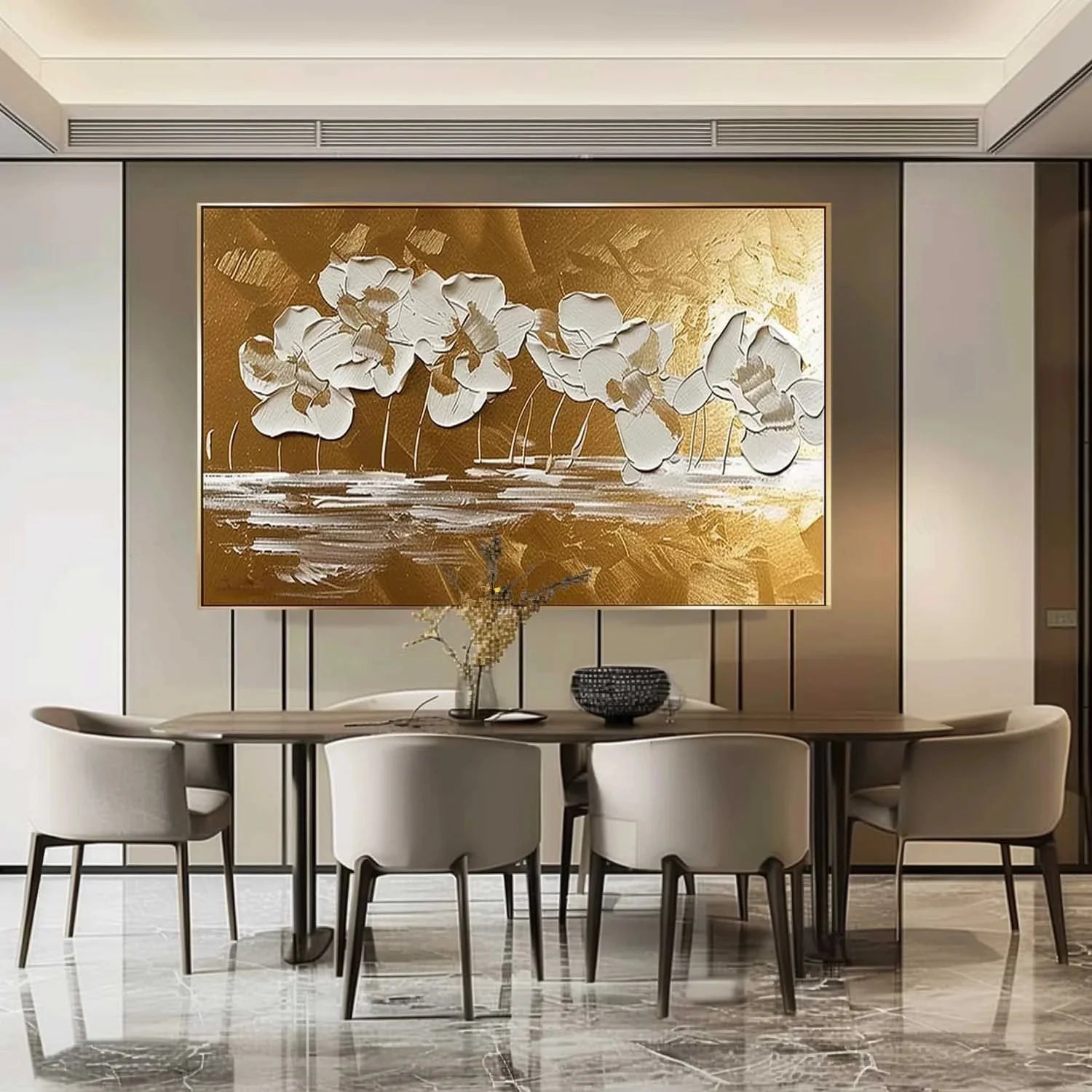 Flower & Tree Abstract Textured Wall Art #FT048