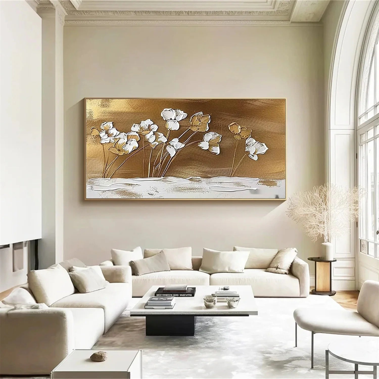 Flower & Tree Abstract Textured Wall Art #FT047