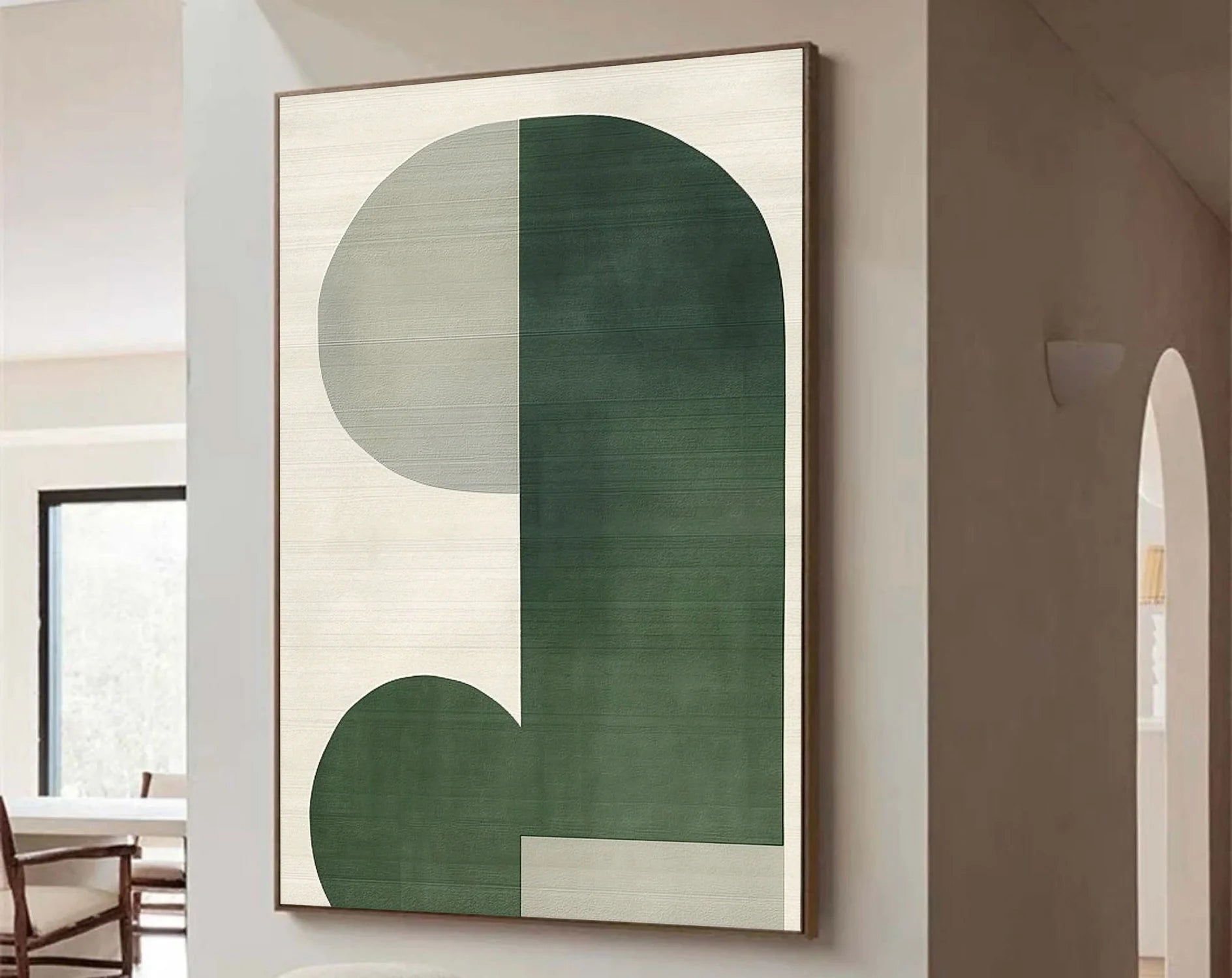 Green Abstract Art Painting #WA451