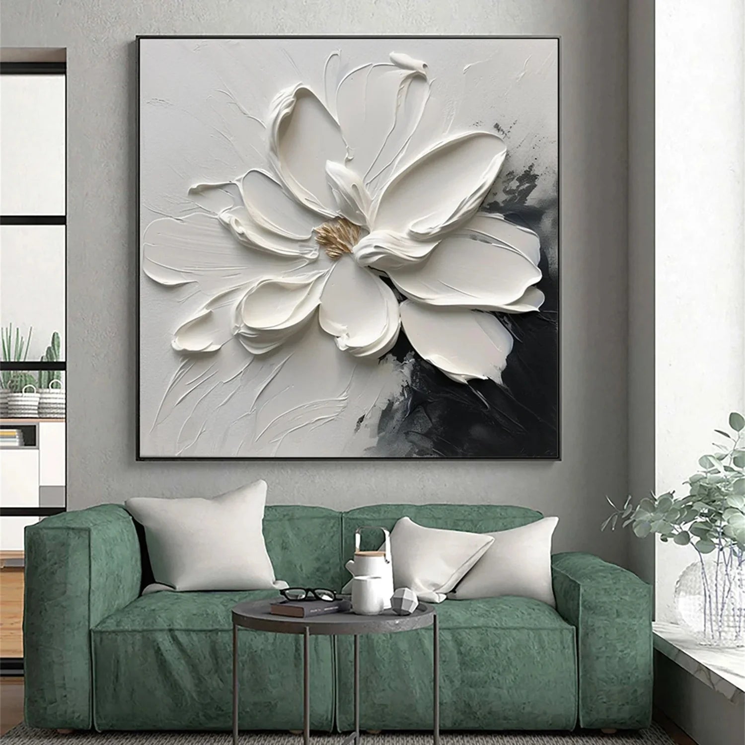 Flower & Tree Abstract Textured Wall Art #FT059