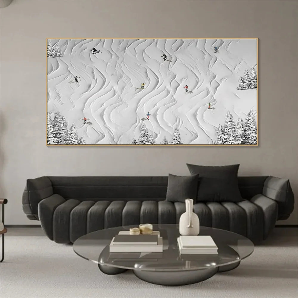 White Sport Art Minimalist Textured Wall Art #AS002