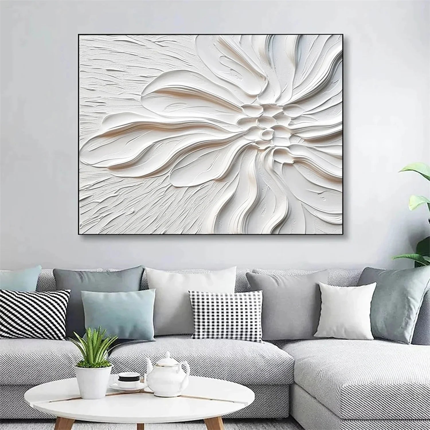 Flower & Tree Abstract Textured Wall Art #FT057