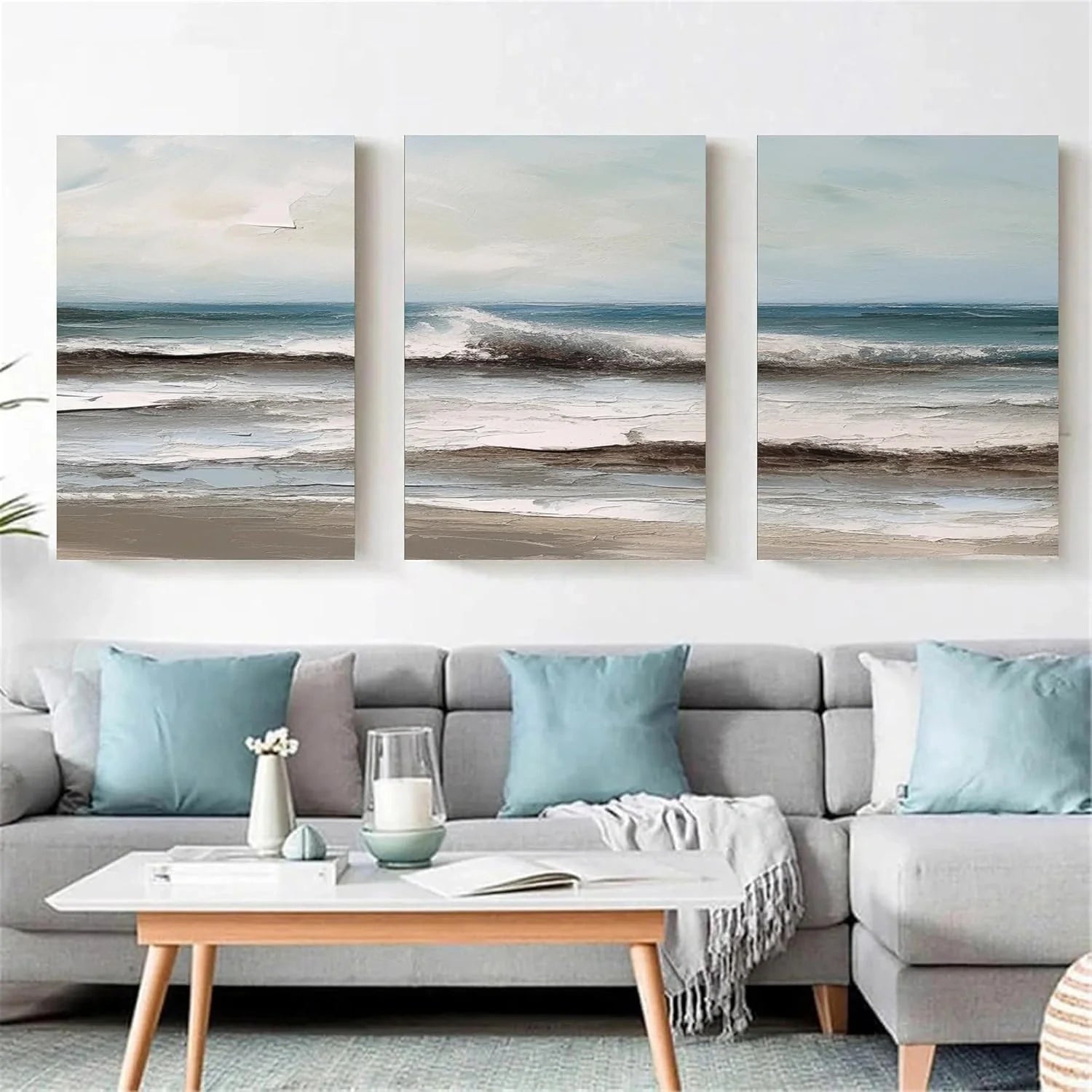 Sea & Sky Textured Art Set of 3 #SK109