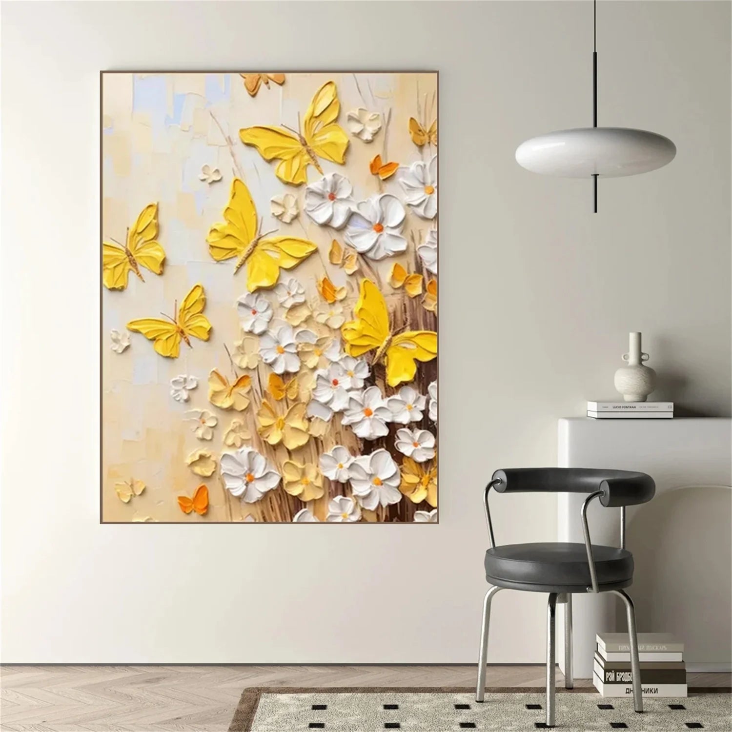 Flower & Tree Abstract Textured Wall Art #FT085