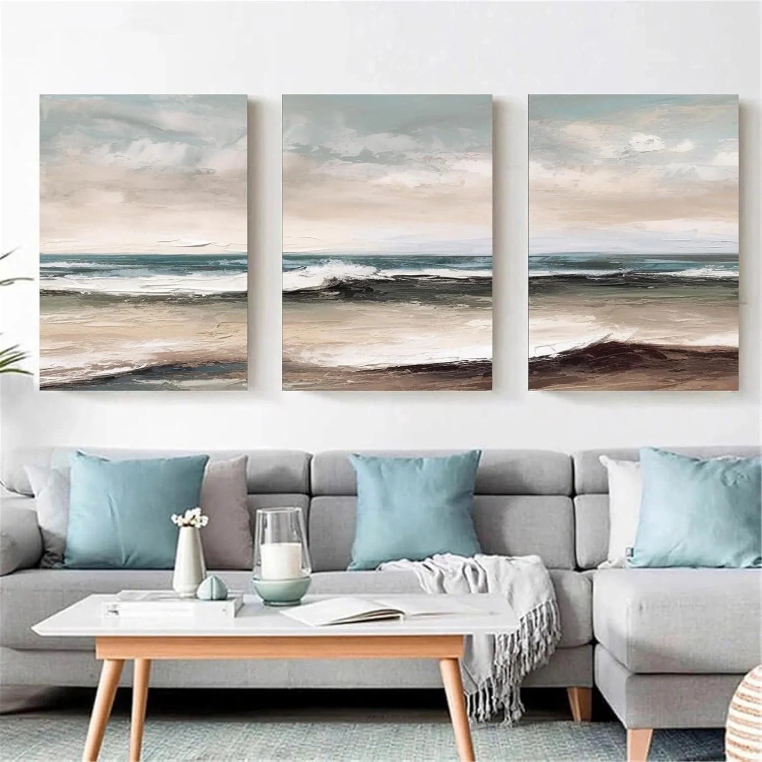 Sea & Sky Textured Art Set of 3 #SK110