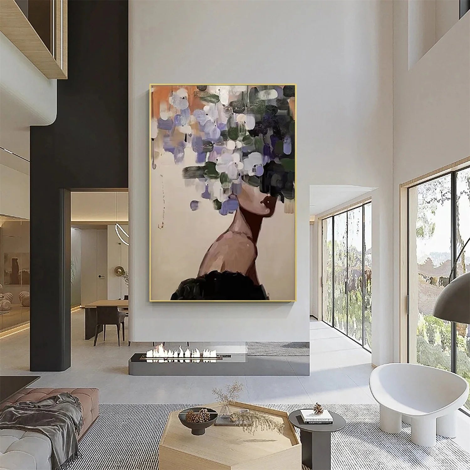 Abstract Portrait Colorful Painting #AB038